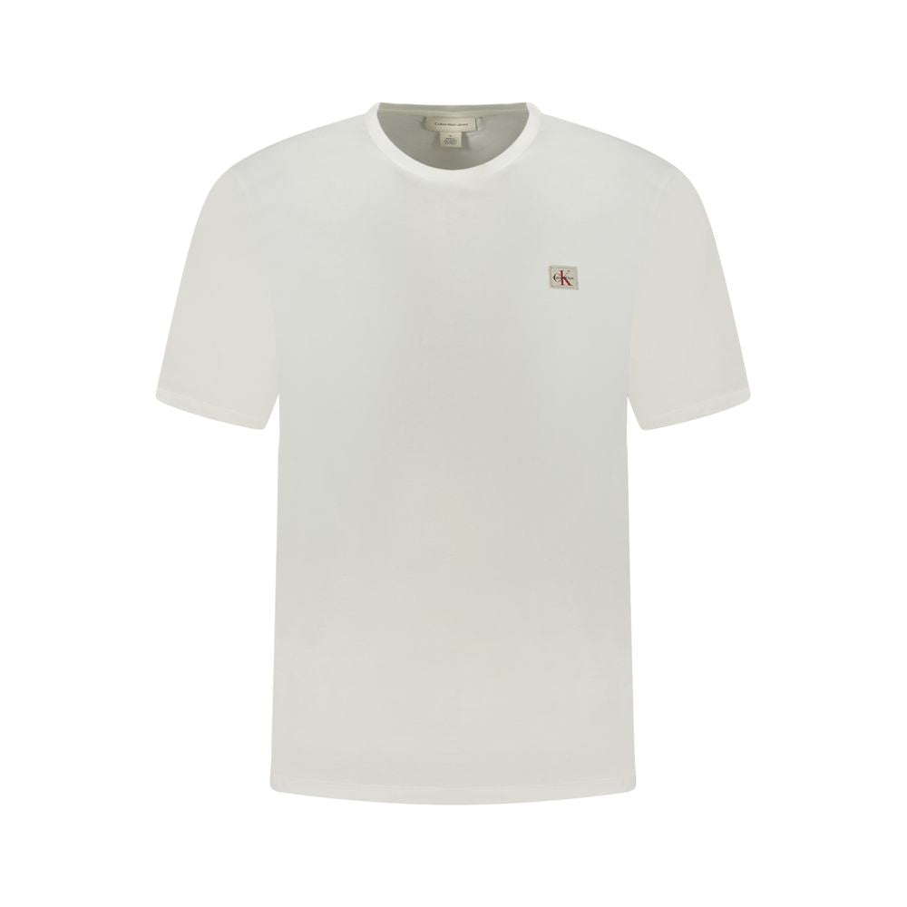 Calvin Klein White Cotton Men T-Shirt LUNESCAPE