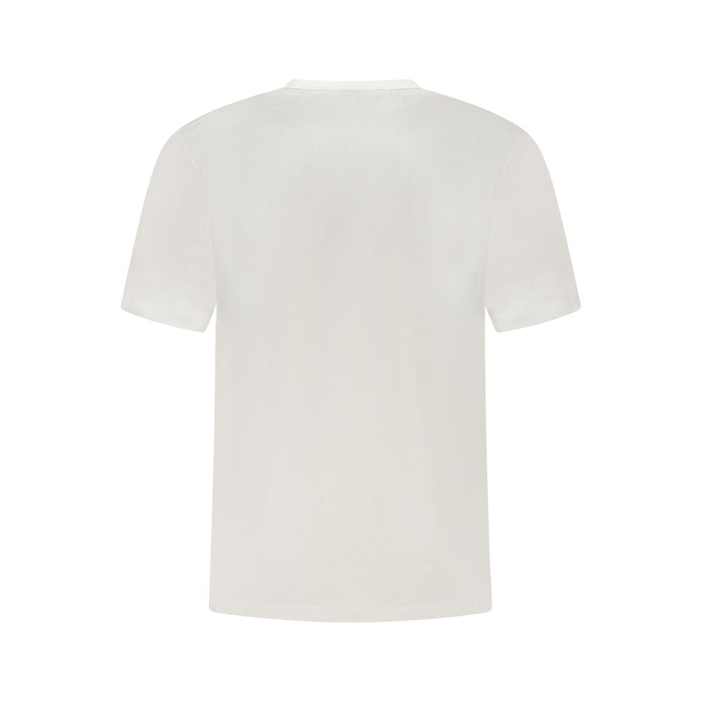 Calvin Klein White Cotton Men T-Shirt LUNESCAPE
