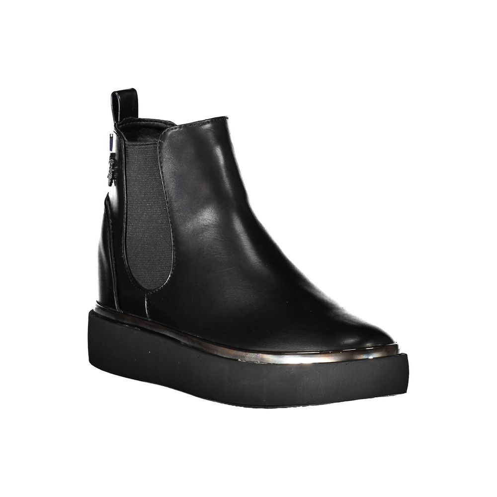 U.S. POLO ASSN. Black Gloss Leather Chelsea Boot