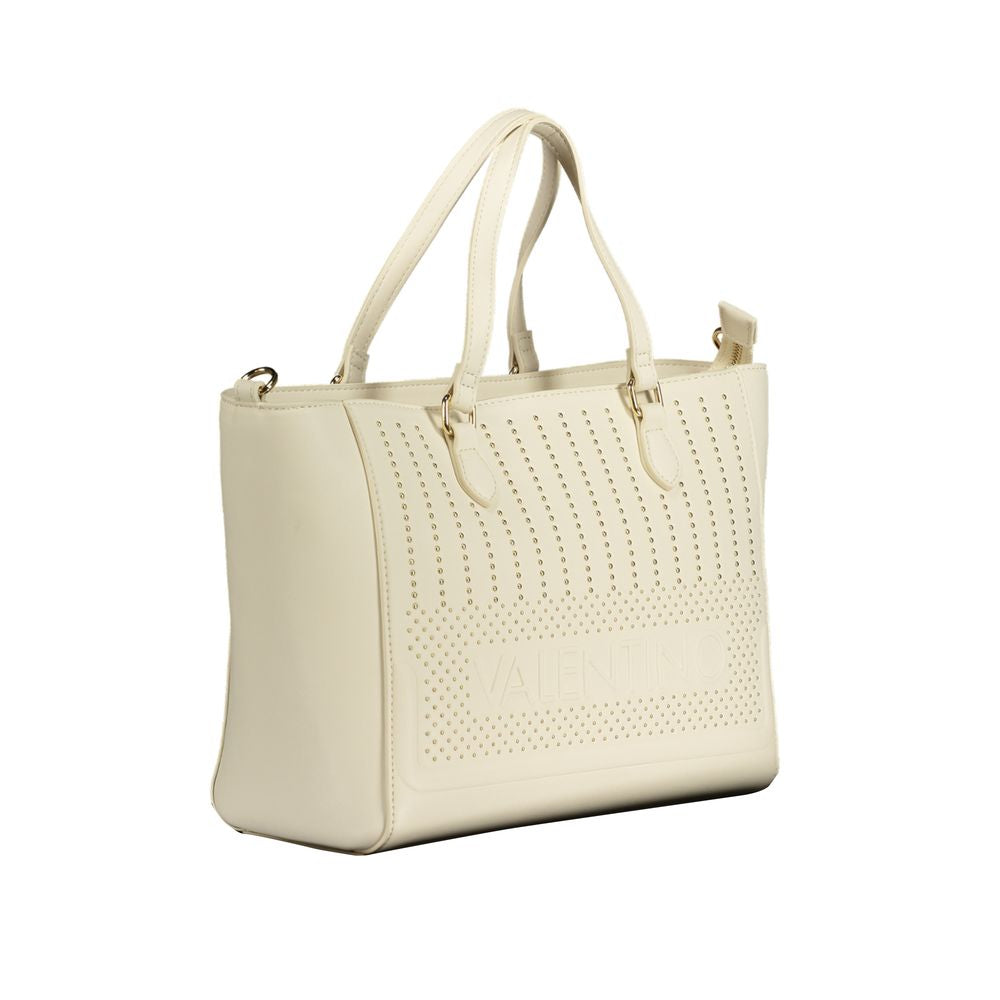 Mario Valentino White Polyurethane Womens Bag with Handles