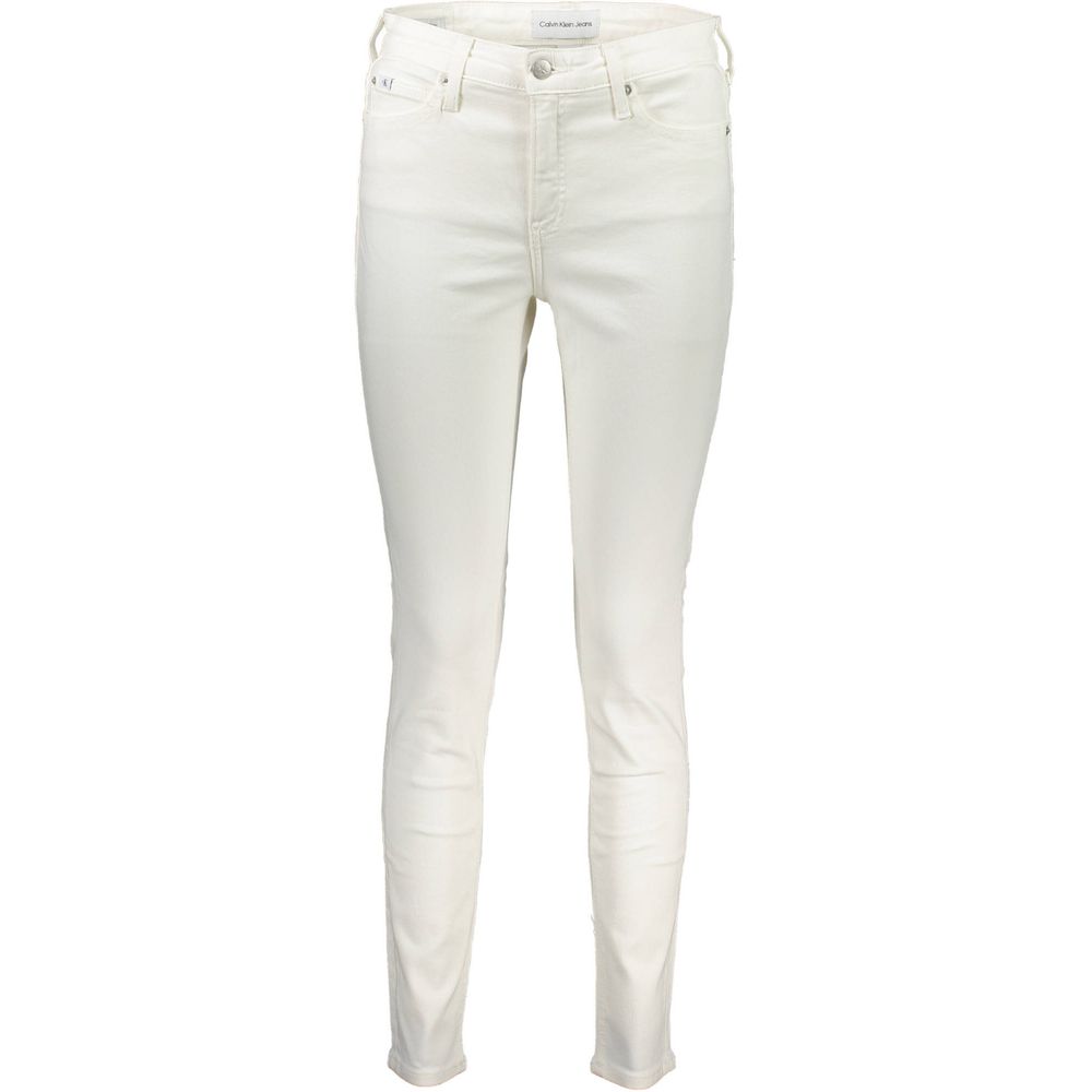 Calvin Klein White Cotton Jeans & Pant LUNESCAPE