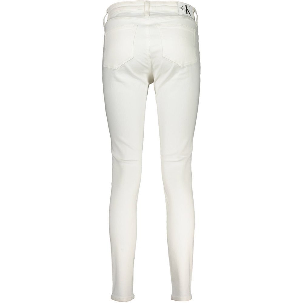 Calvin Klein White Cotton Jeans & Pant LUNESCAPE