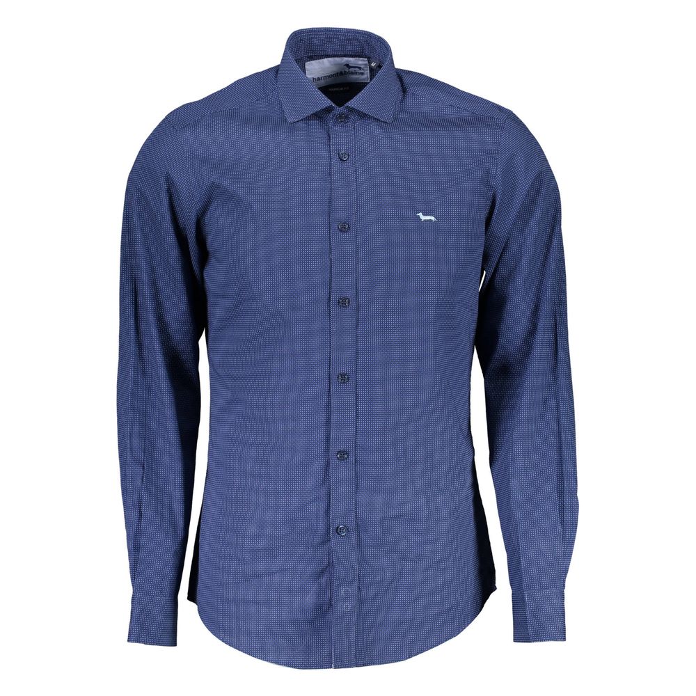 Harmont & Blaine Blue Cotton Button-Front Shirt for Men