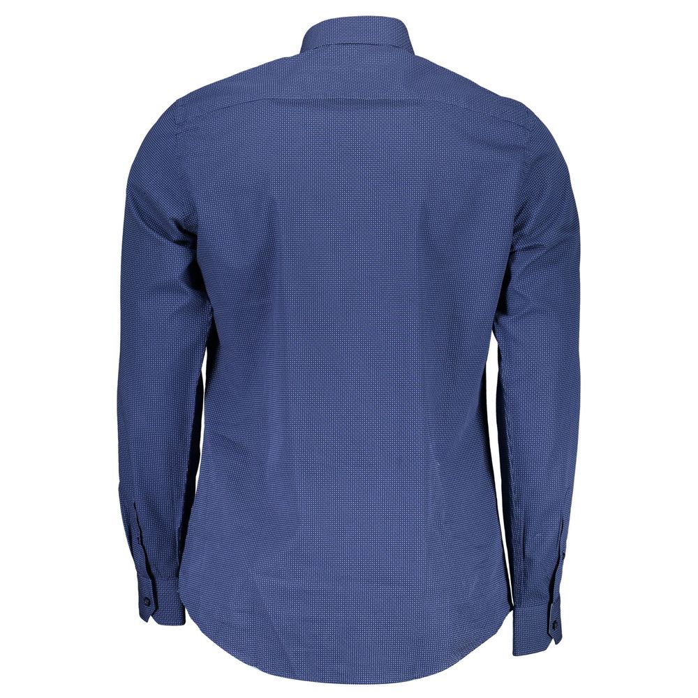Harmont & Blaine Blue Cotton Button-Front Shirt for Men