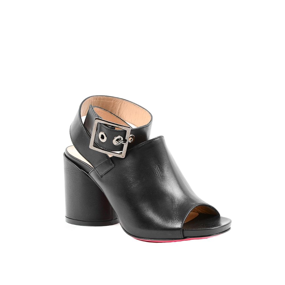 Dee Ocleppo Black Leather Sandal LUNESCAPE