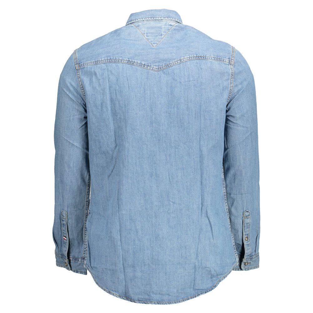 Tommy Hilfiger Blue Men's Denim Button-Front Shirt