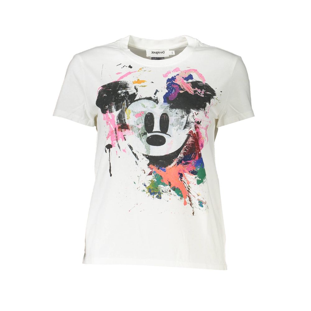 Desigual White Cotton Tops & T-Shirt
