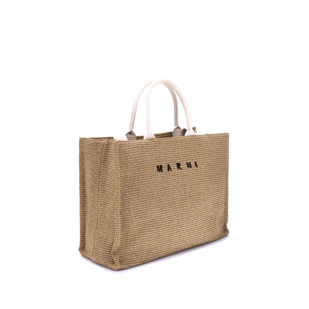 Marni Raffia-effect Tote Bag LUNESCAPE