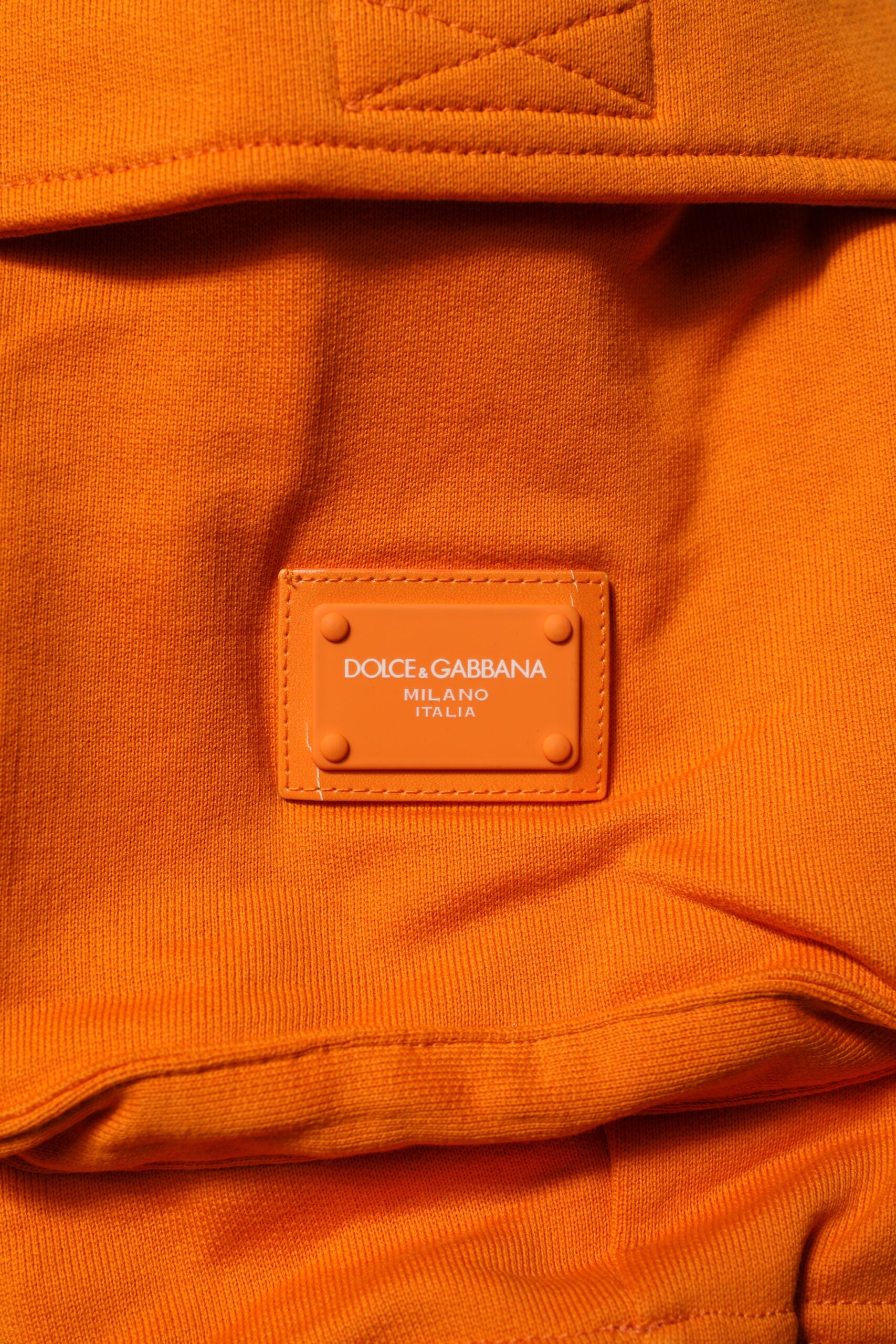 Dolce & Gabbana Orange Cotton Men Casual Cargo Bermuda Shorts
