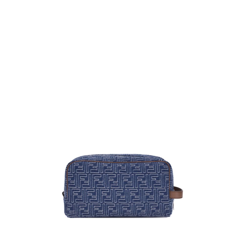 Fendi FF Denim Cosmetic Pouch