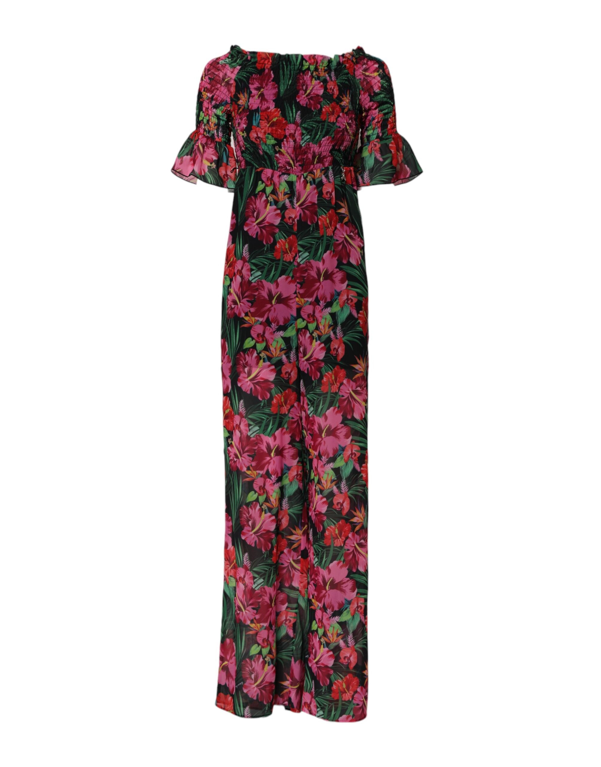 Patrizia Pepe Multicolor Floral Print Overall Jumpsuit