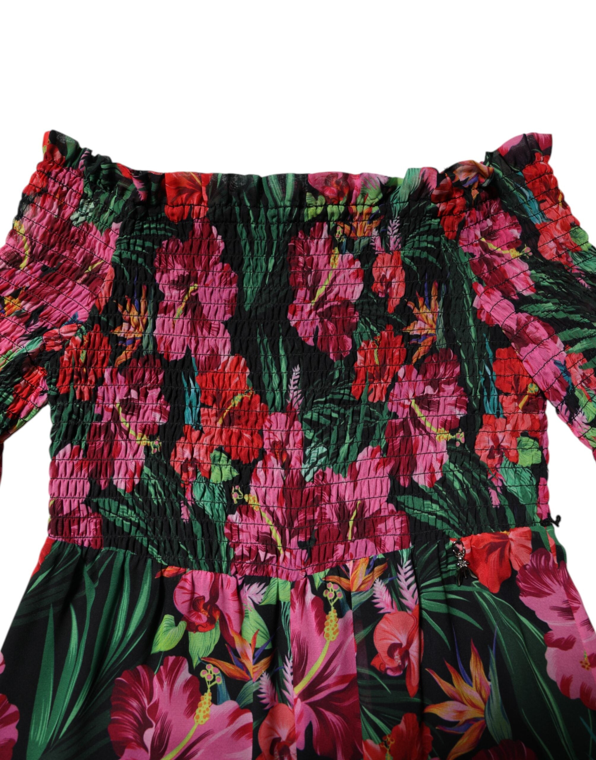 Patrizia Pepe Multicolor Floral Print Overall Jumpsuit