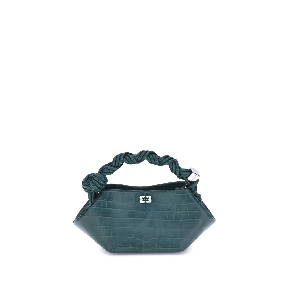Ganni Bou mini crocodile patent leather Handbag LUNESCAPE