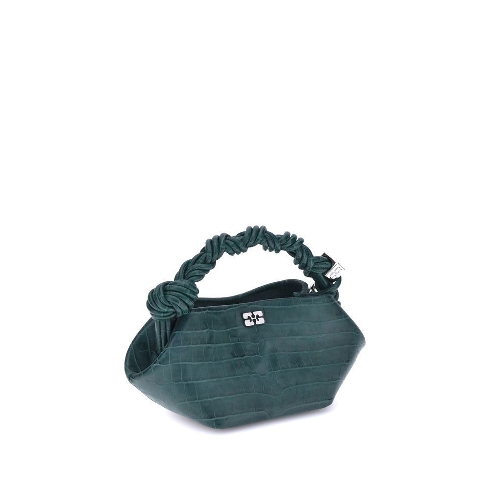 Ganni Bou mini crocodile patent leather Handbag LUNESCAPE