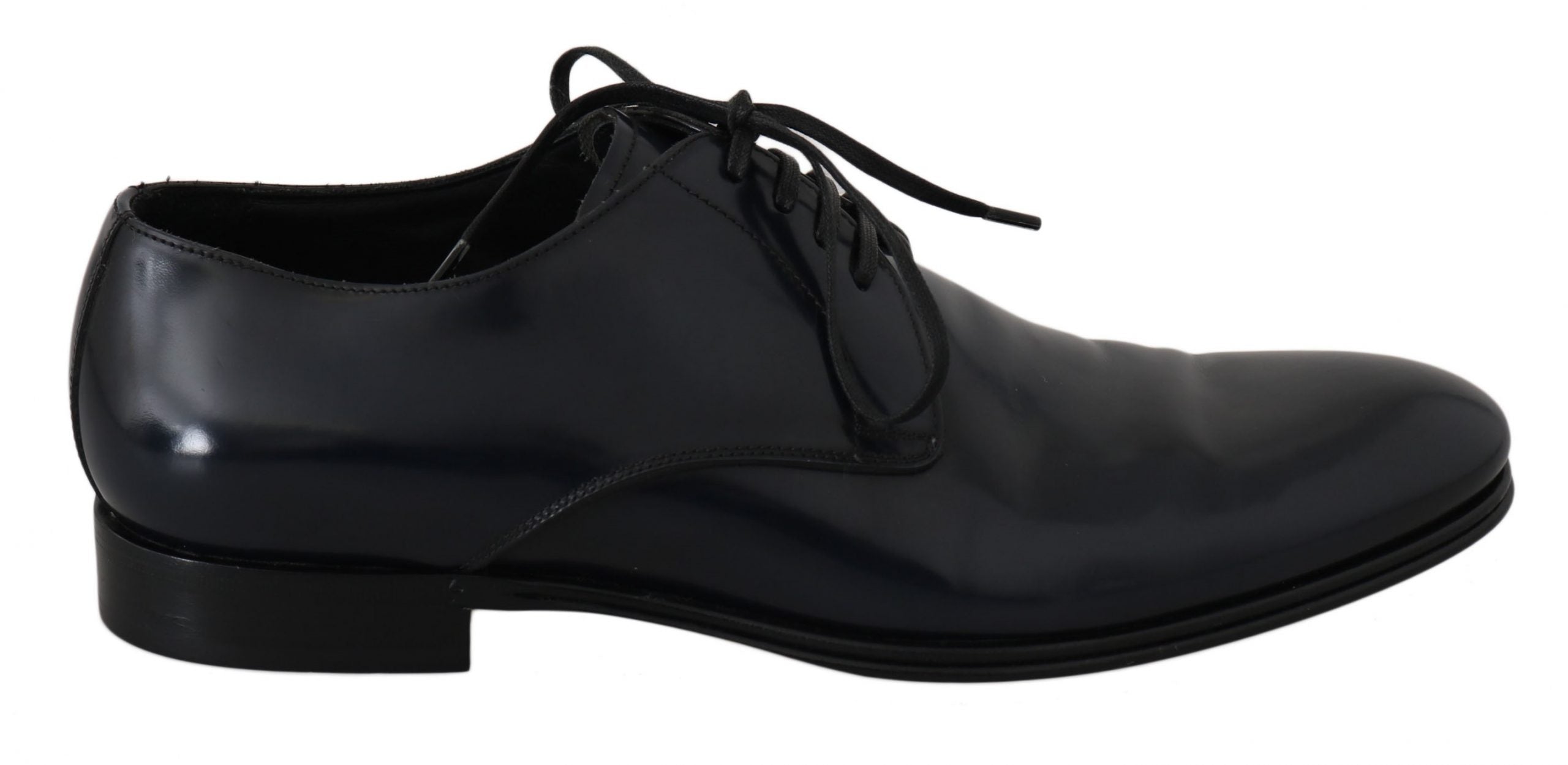 Dolce & Gabbana Blue Leather Dress Derby Formal Mens Shoes LUNESCAPE