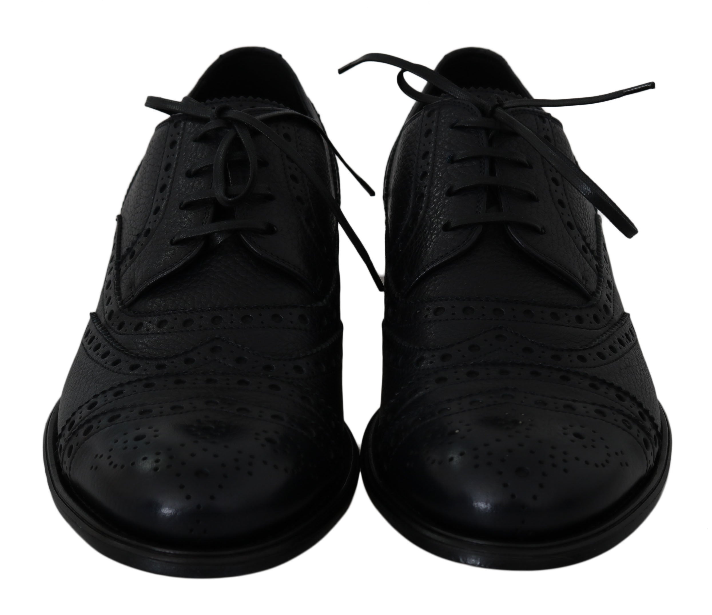 Dolce & Gabbana Blue Leather Wingtip Oxford Dress  Shoes LUNESCAPE