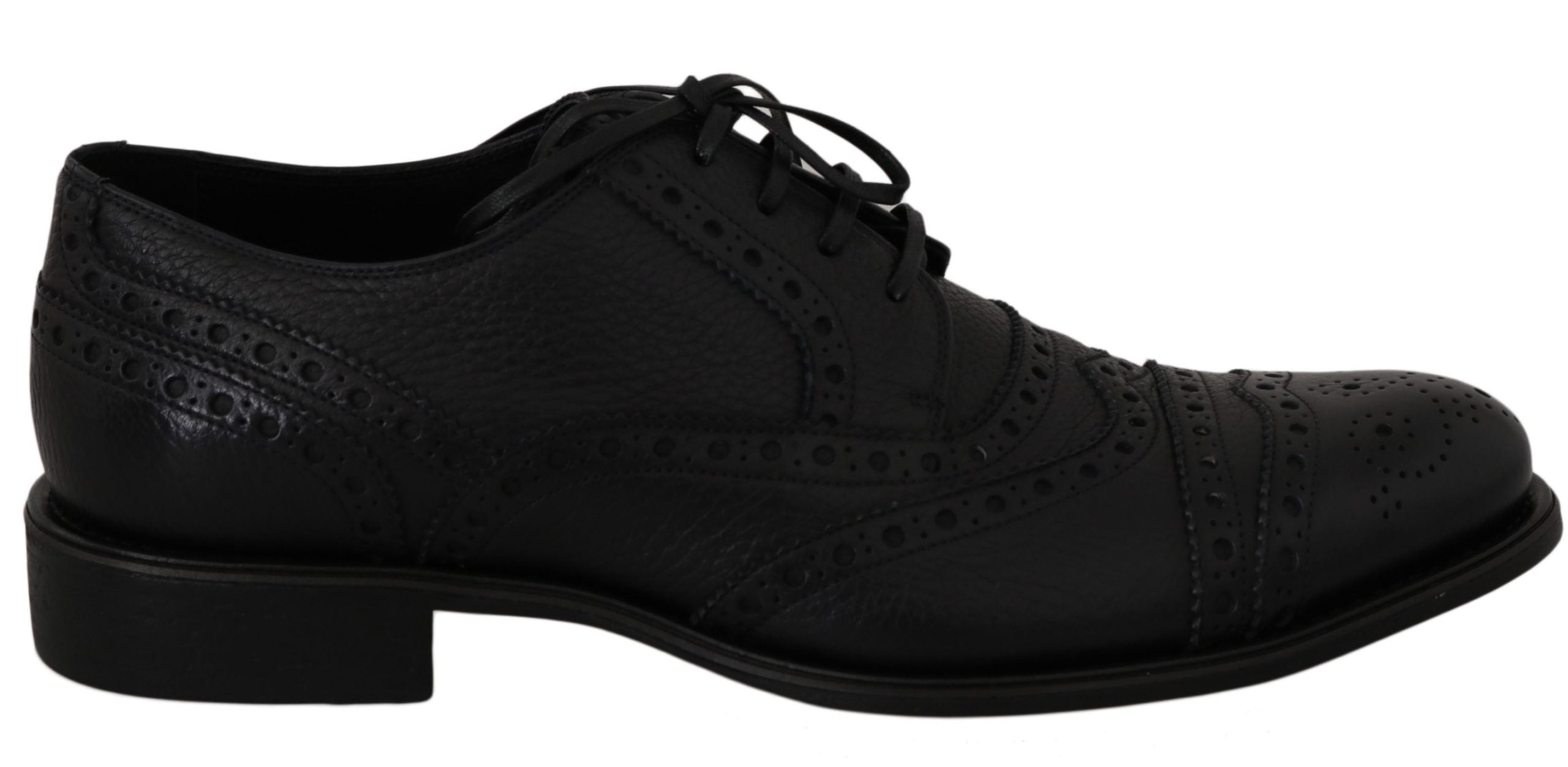 Dolce & Gabbana Blue Leather Wingtip Oxford Dress  Shoes LUNESCAPE