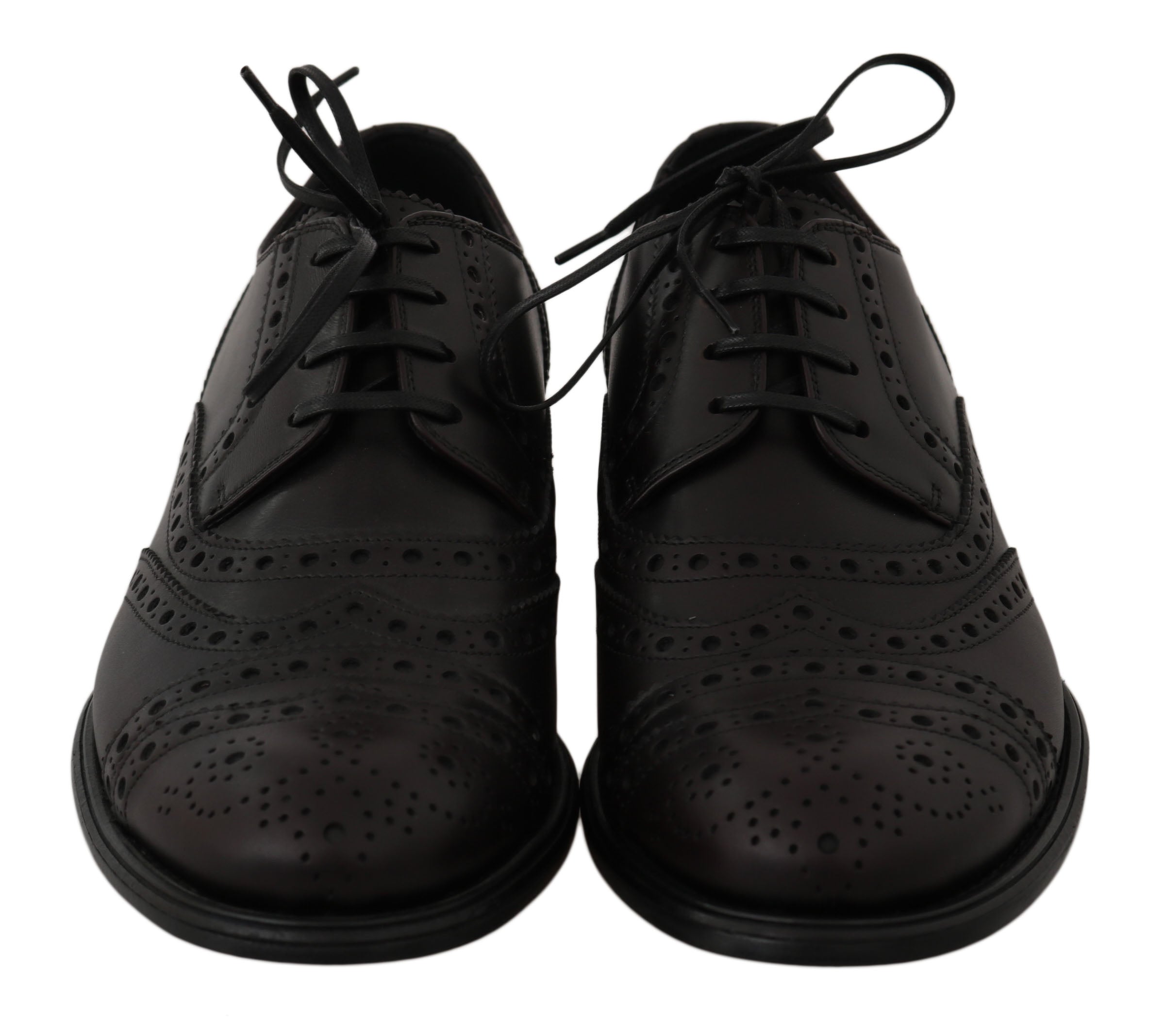 Dolce & Gabbana Black Leather Wingtip Oxford Dress  Shoes LUNESCAPE