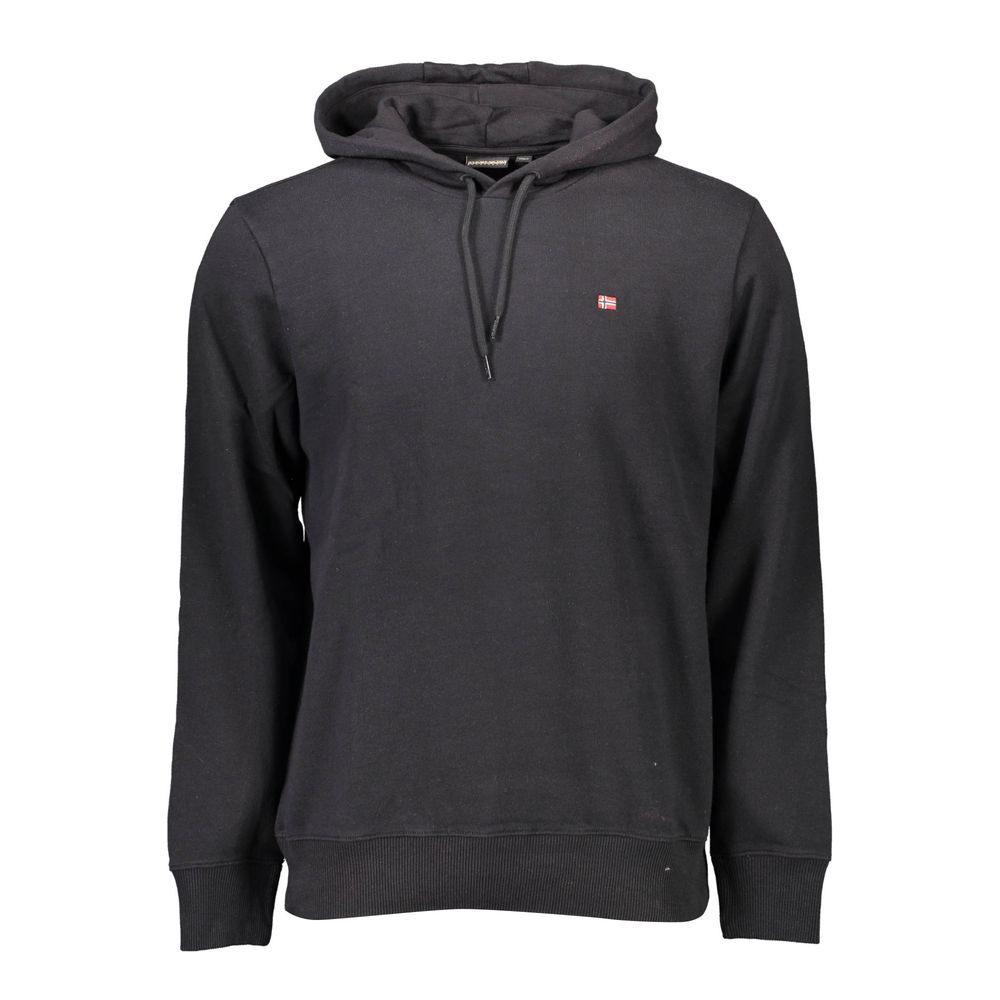 Napapijri Black Cotton Sweater LUNESCAPE