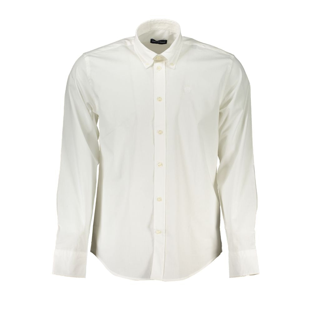 North Sails White Cotton Men's Shirt LUNESCAPE