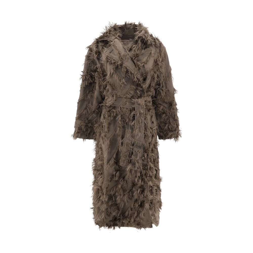 Brunello Cucinelli Trench Coat with fur details LUNESCAPE