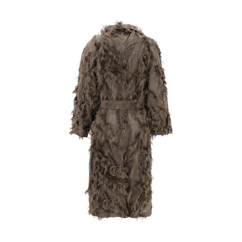 Brunello Cucinelli Trench Coat with fur details LUNESCAPE