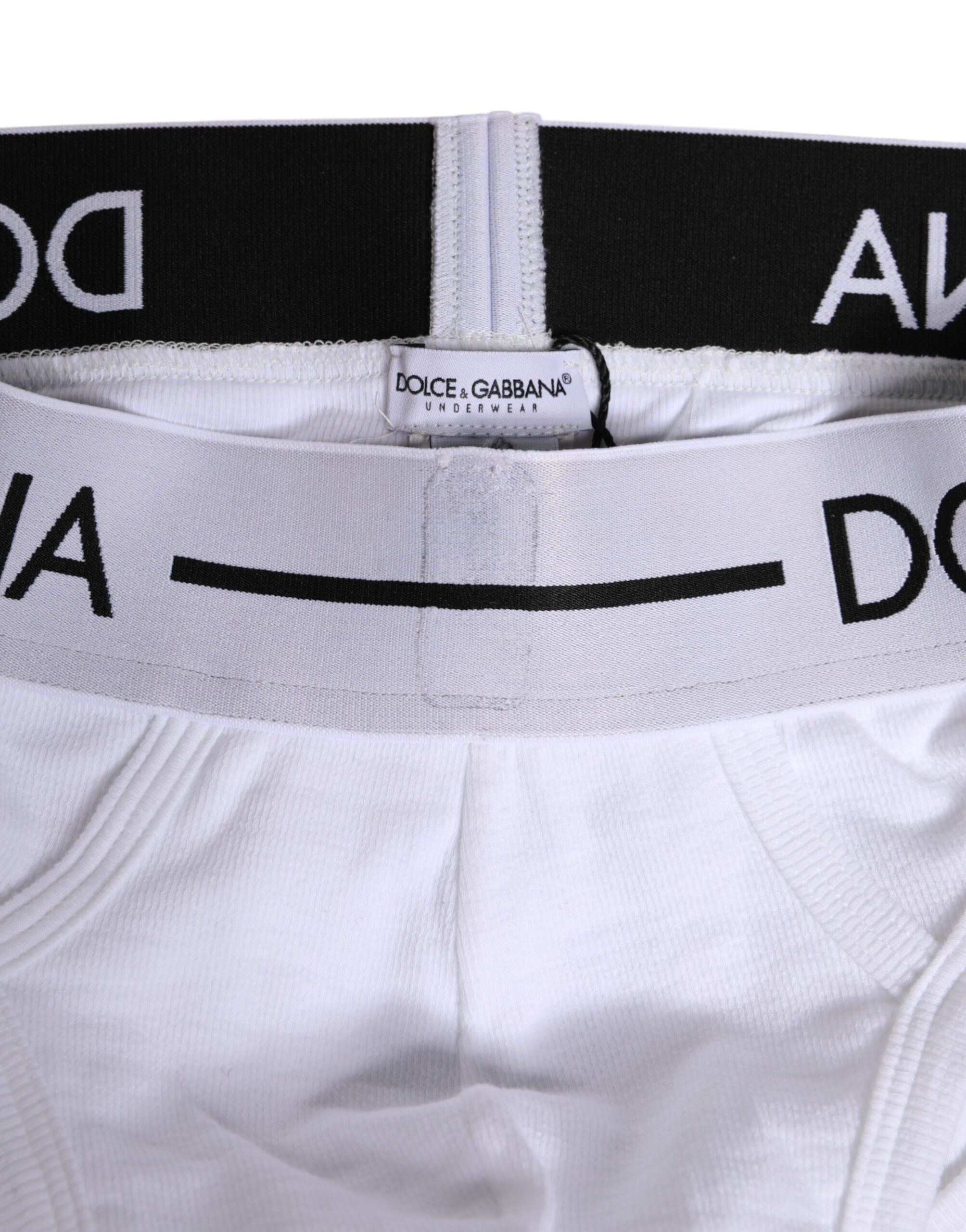Dolce & Gabbana White Cotton Stretch Regular Brief Underwear LUNESCAPE