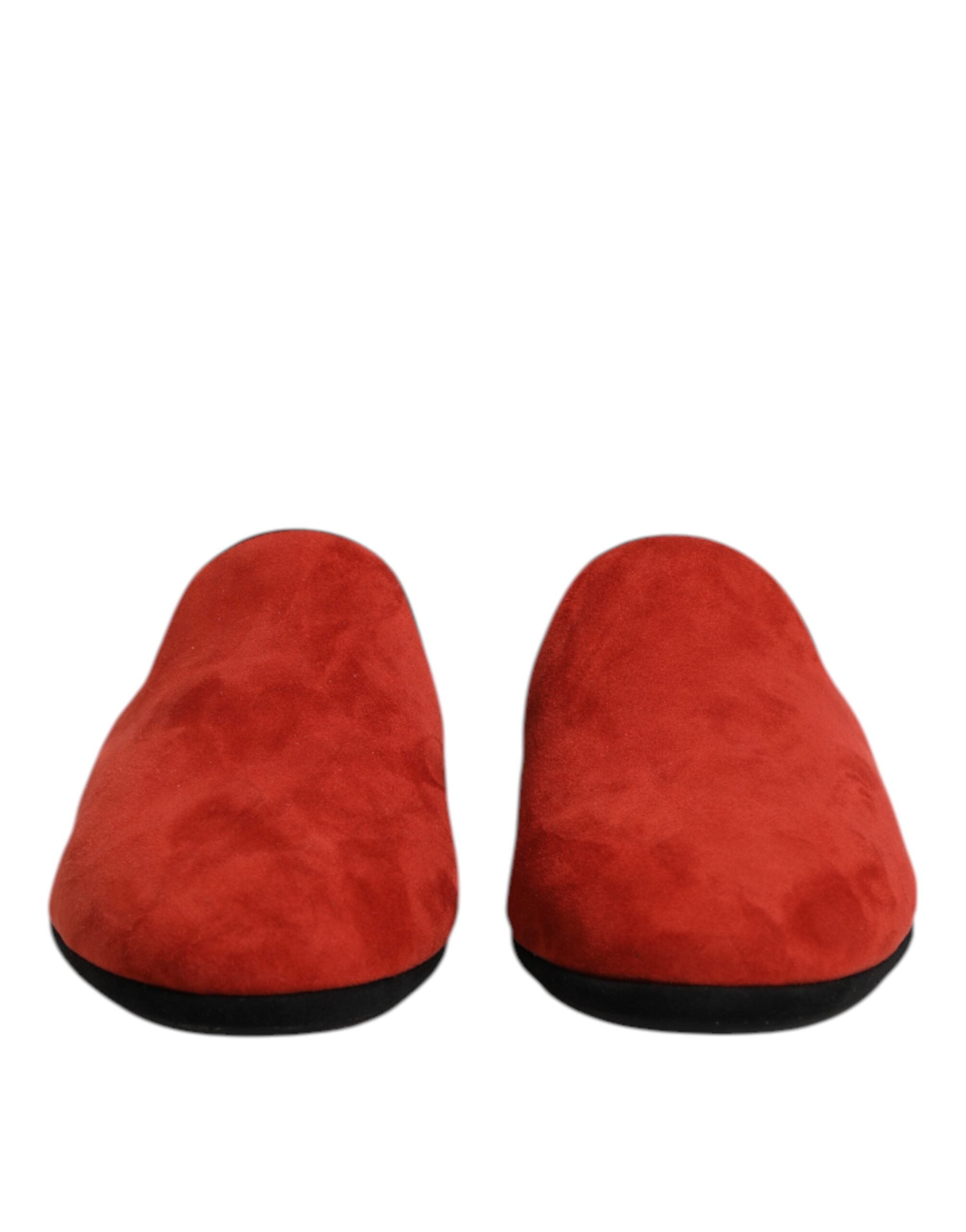 Dolce & Gabbana Orange Suede Slipper