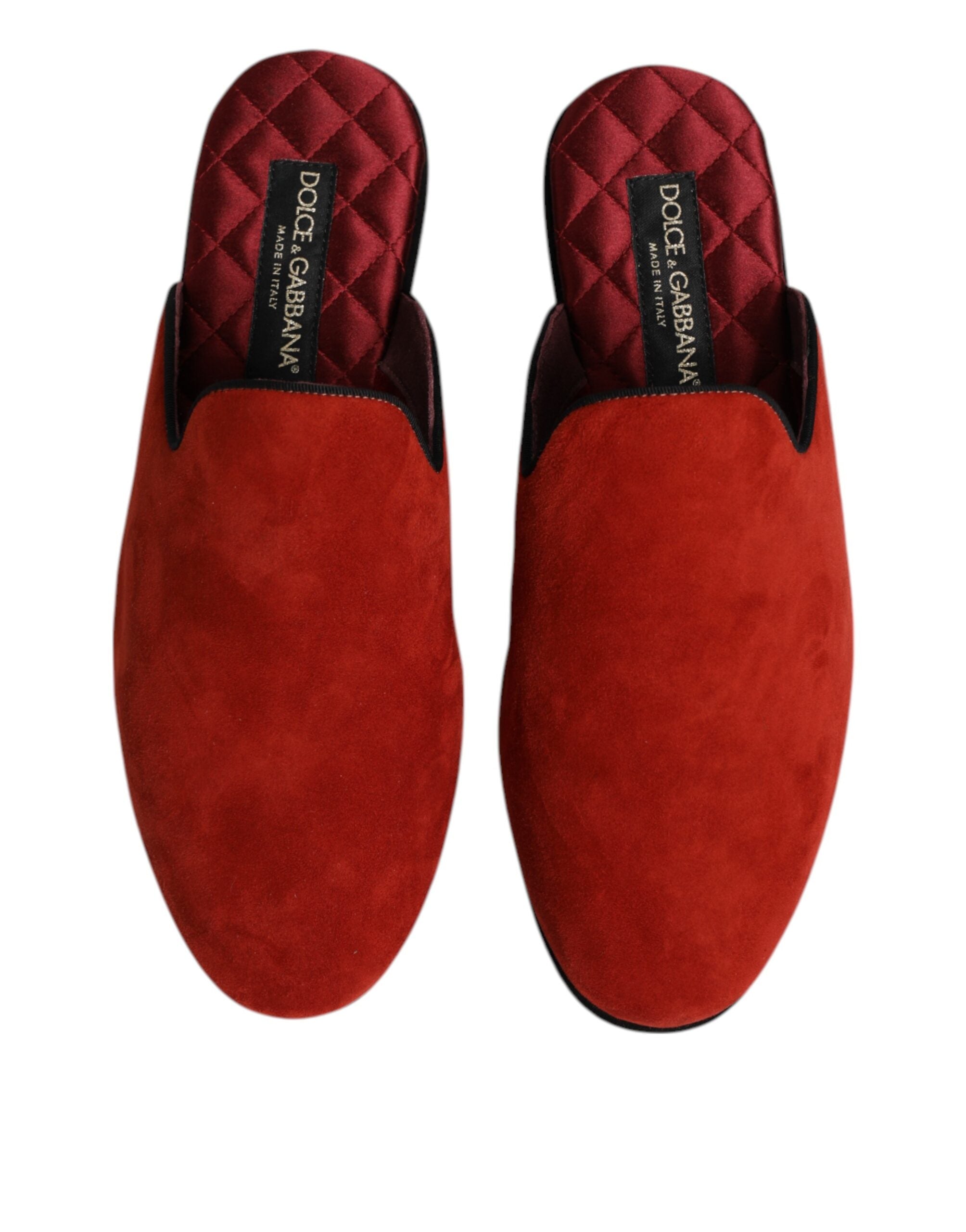 Dolce & Gabbana Orange Suede Slipper