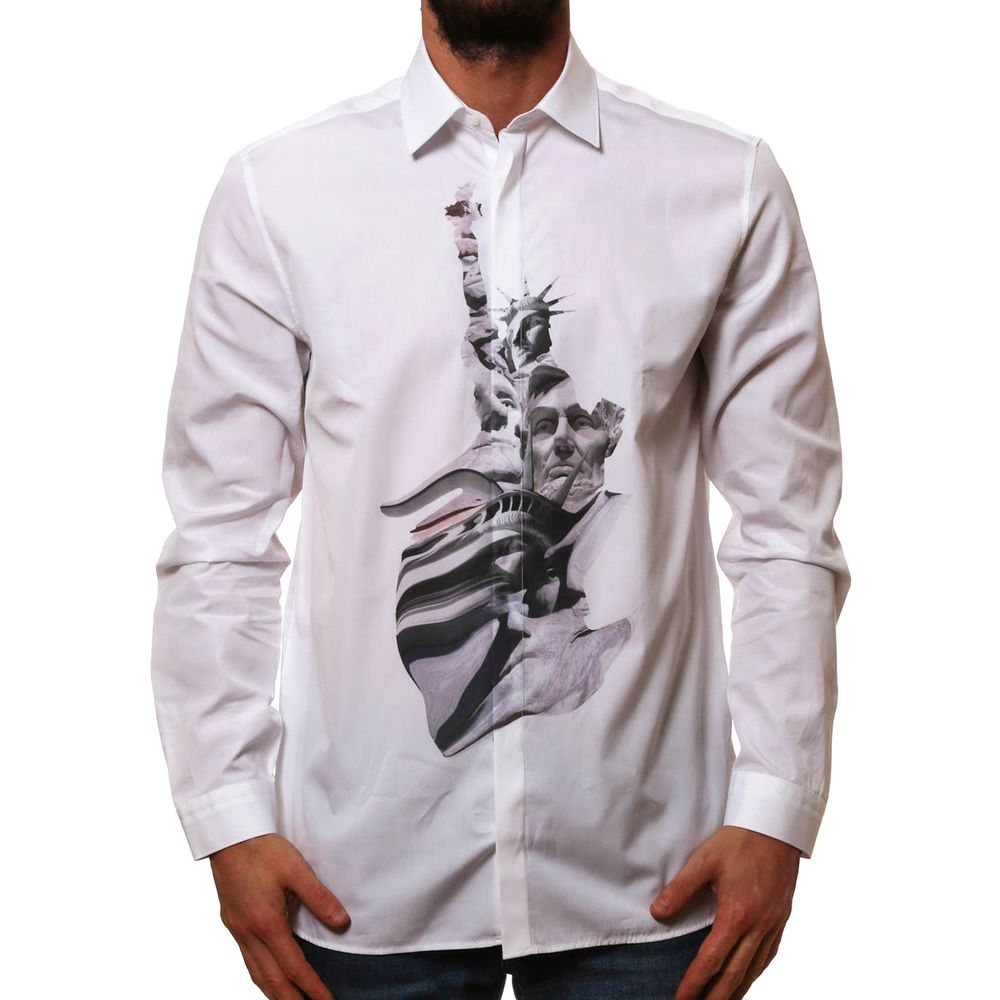 Neil Barrett State Of Liberty Cotton Shirt LUNESCAPE
