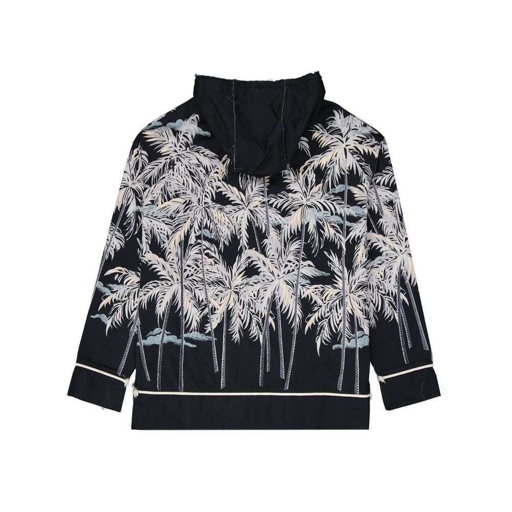 Palm Angels Hooded Printed Shirt LUNESCAPE