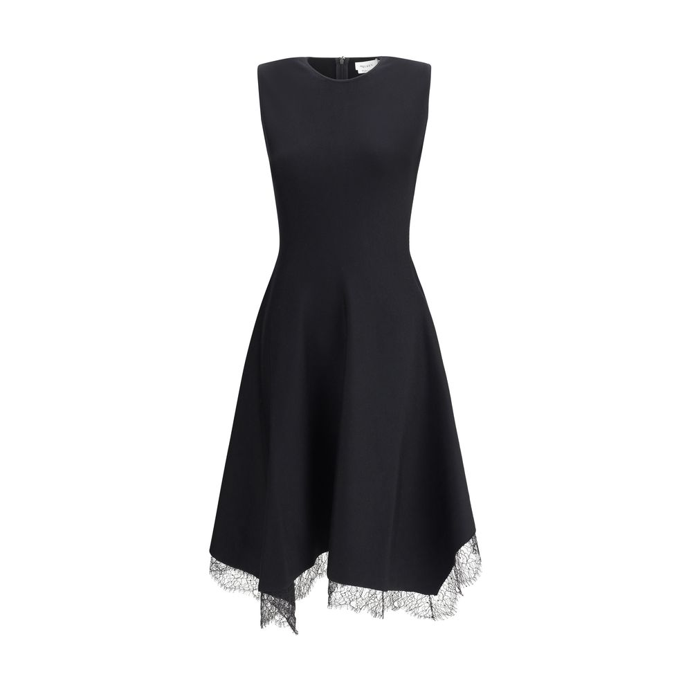 Alexander McQueen Asymmetric midi Dress LUNESCAPE