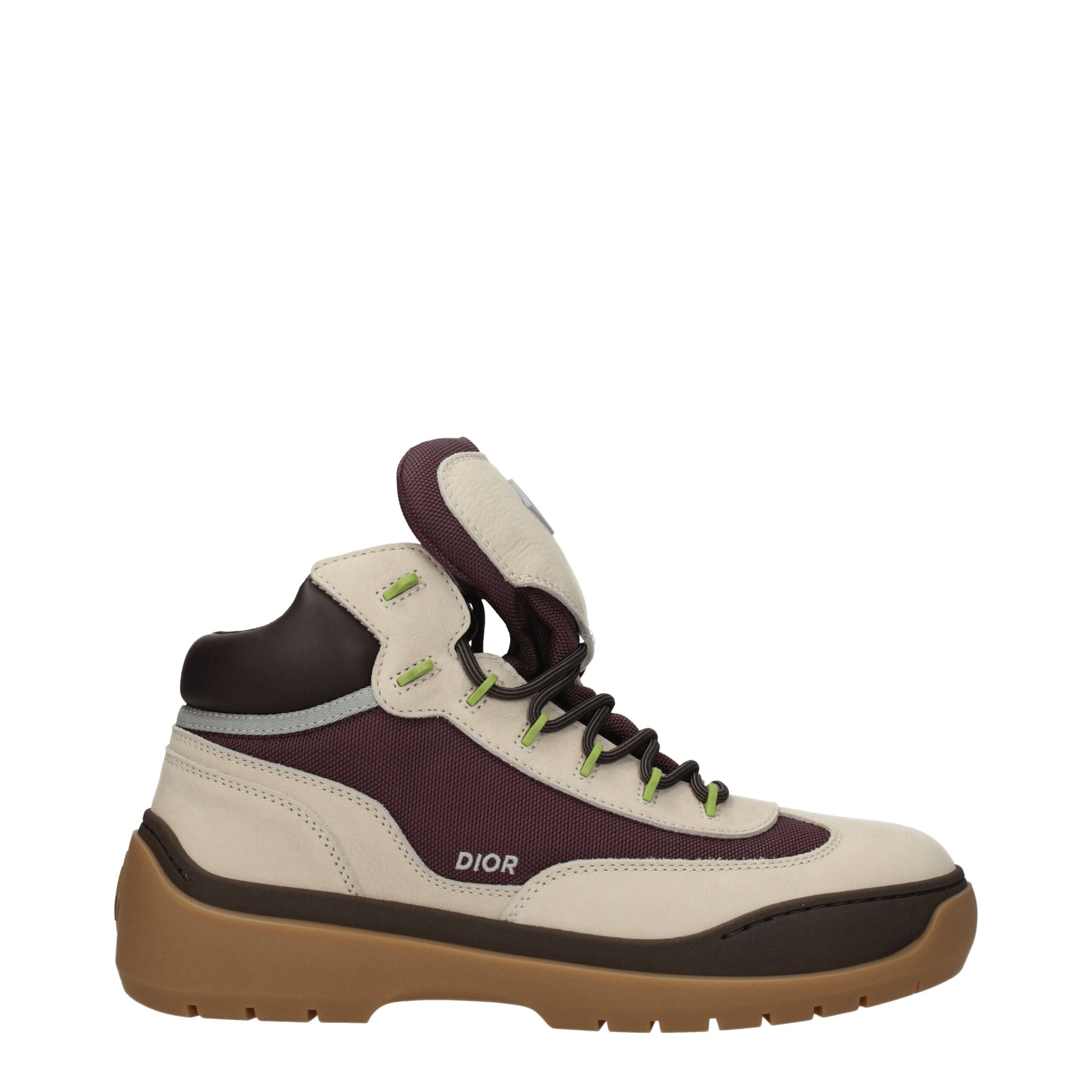 Christian Dior Beige Leather Lace Up High Traction Trail Boots LUNESCAPE