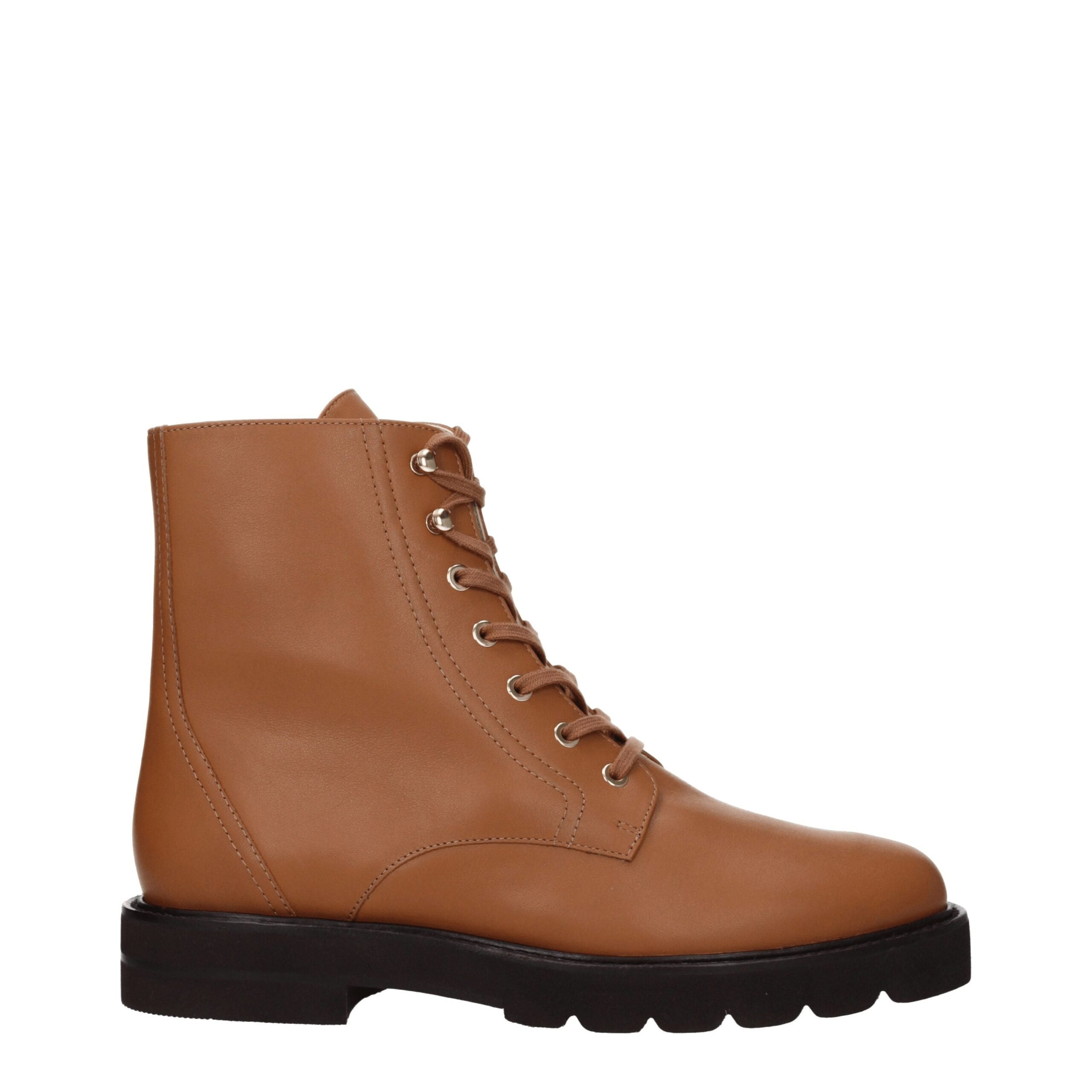 Stuart Weitzman Brown Leather Ankle Boots LUNESCAPE