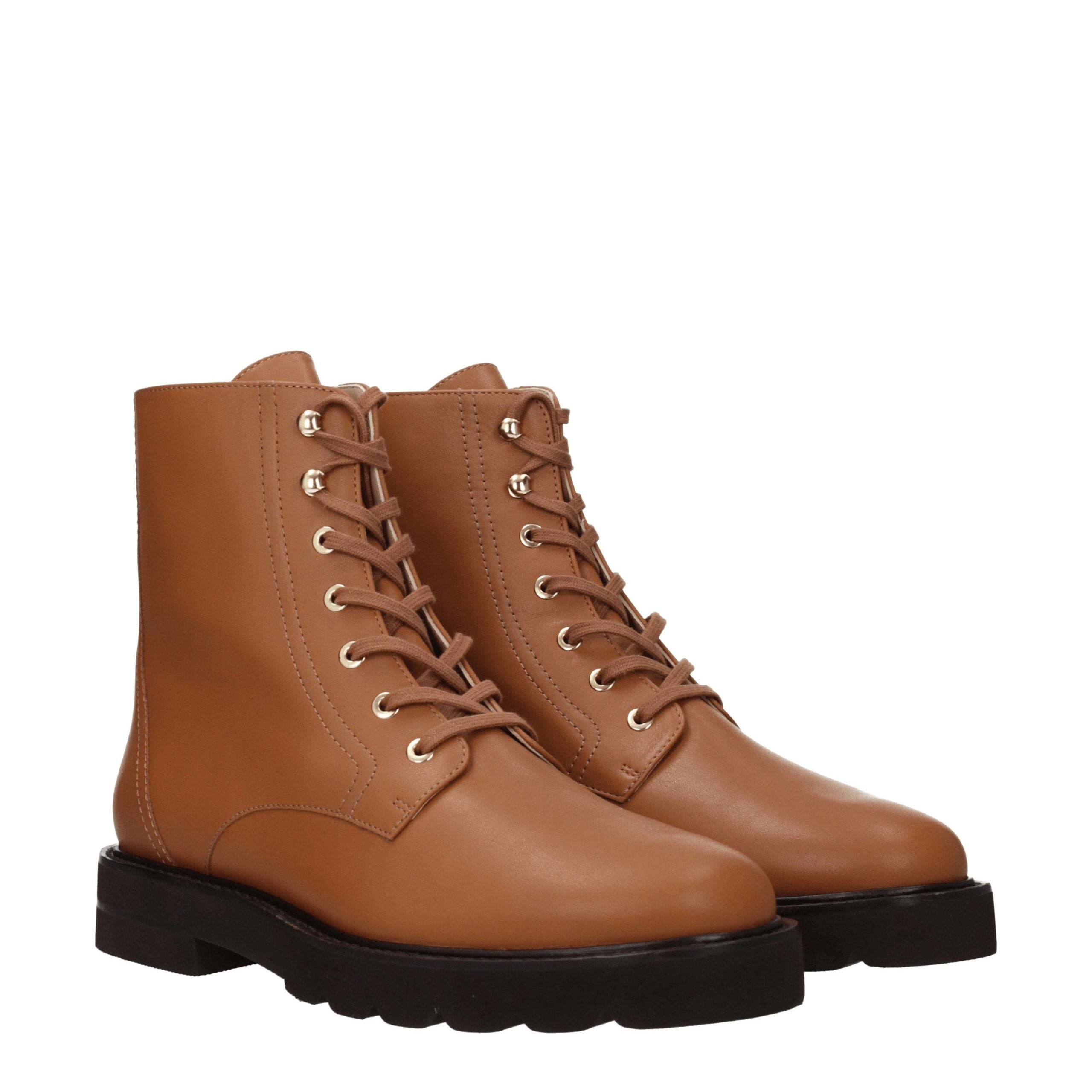Stuart Weitzman Brown Leather Ankle Boots LUNESCAPE