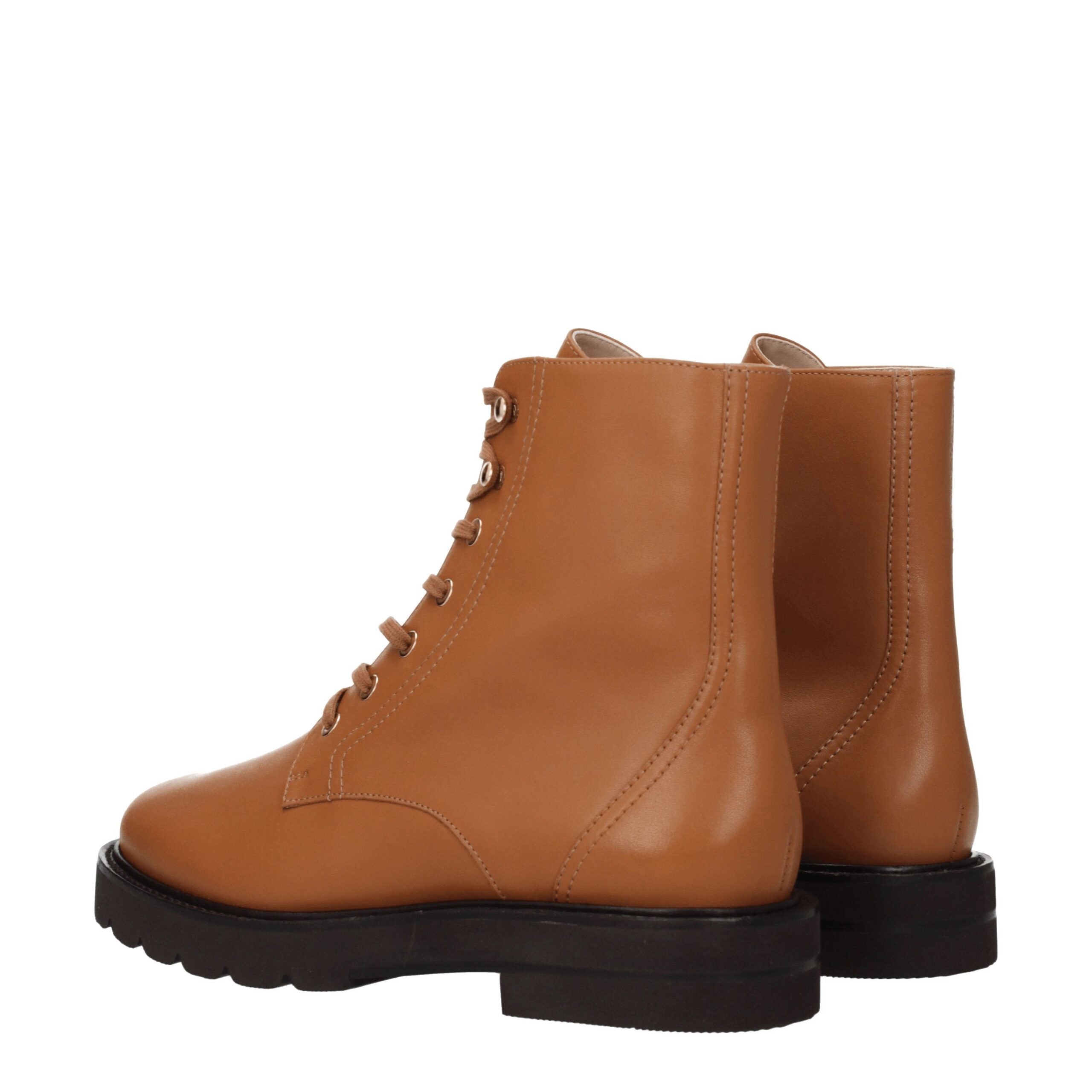 Stuart Weitzman Brown Leather Ankle Boots LUNESCAPE