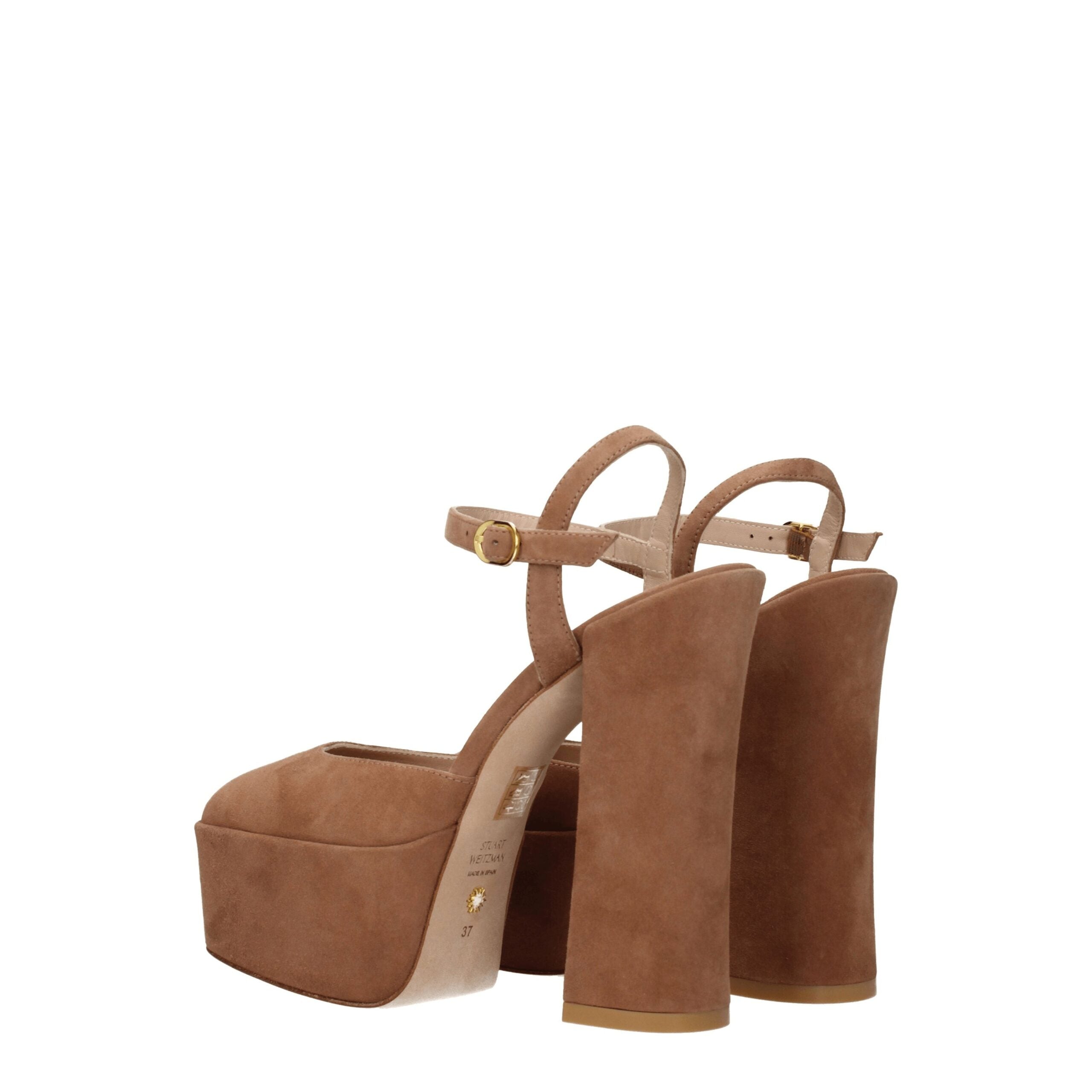 Stuart Weitzman Beige Leather Platforms LUNESCAPE