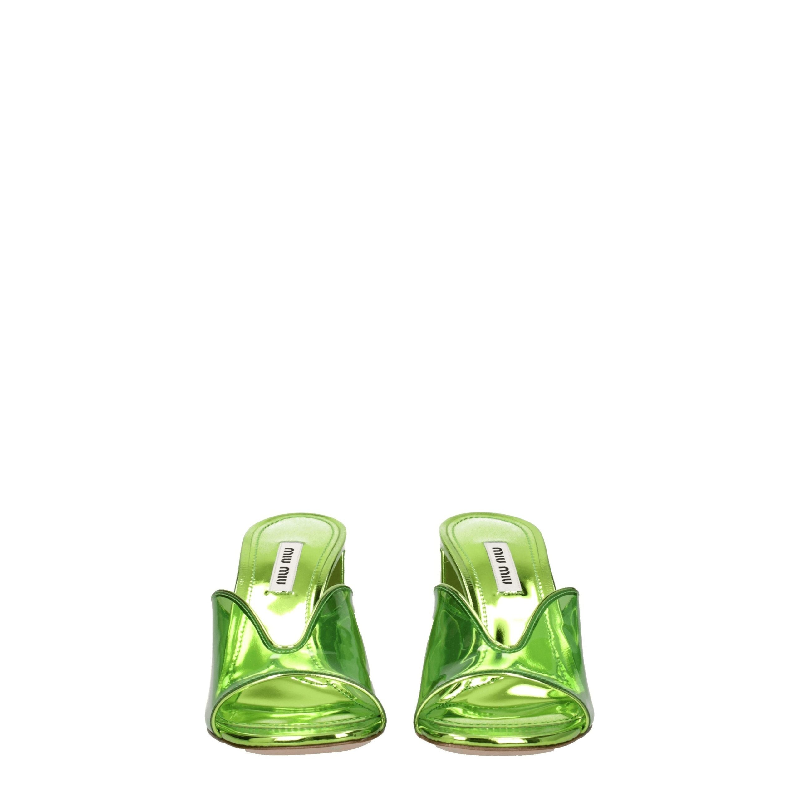 Miu Miu Green Plexiglass Platforms LUNESCAPE