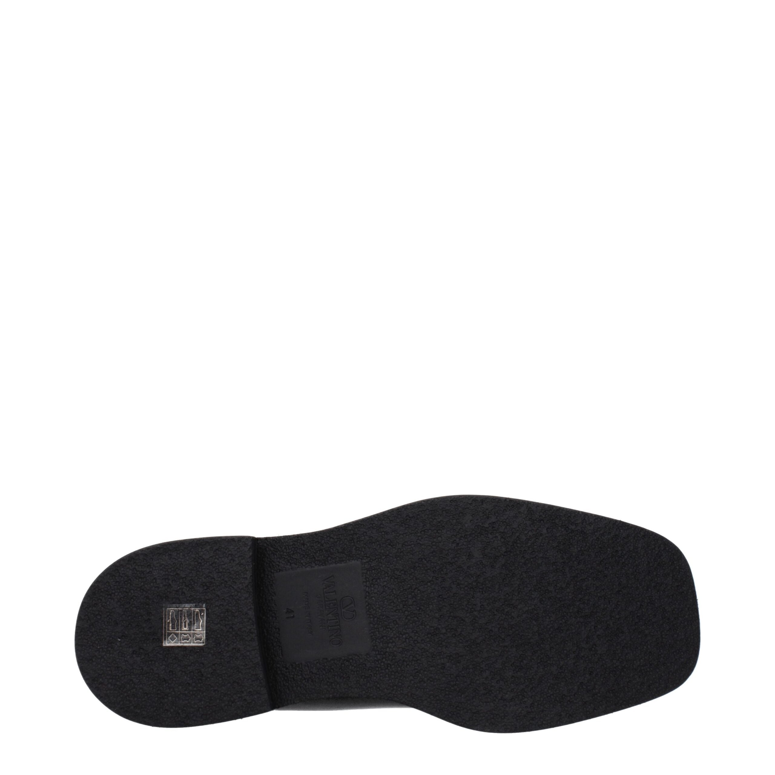 Valentino Garavani Black Leather Chelsea Boots