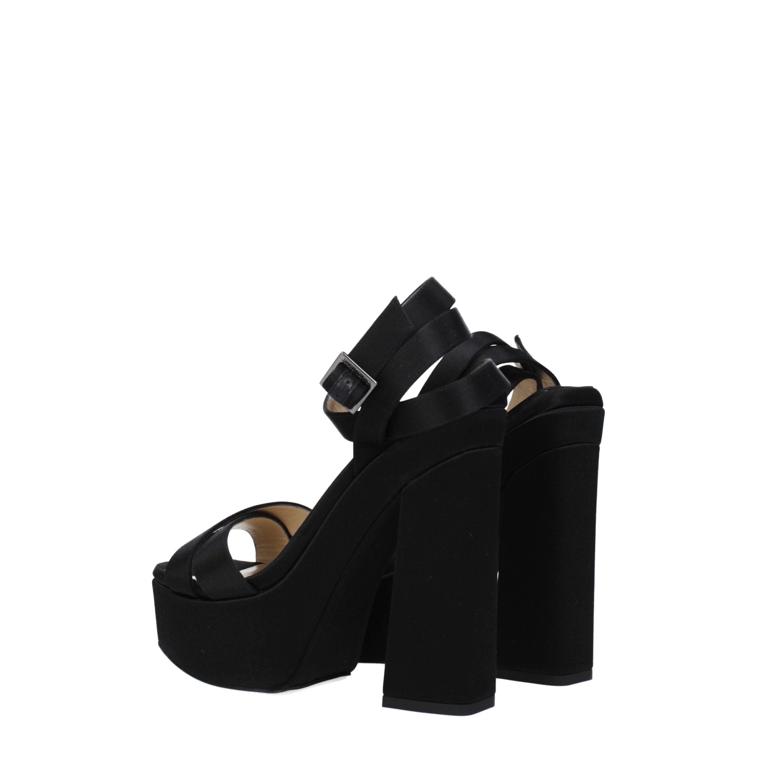Jimmy Choo Black Satin Platforms LUNESCAPE