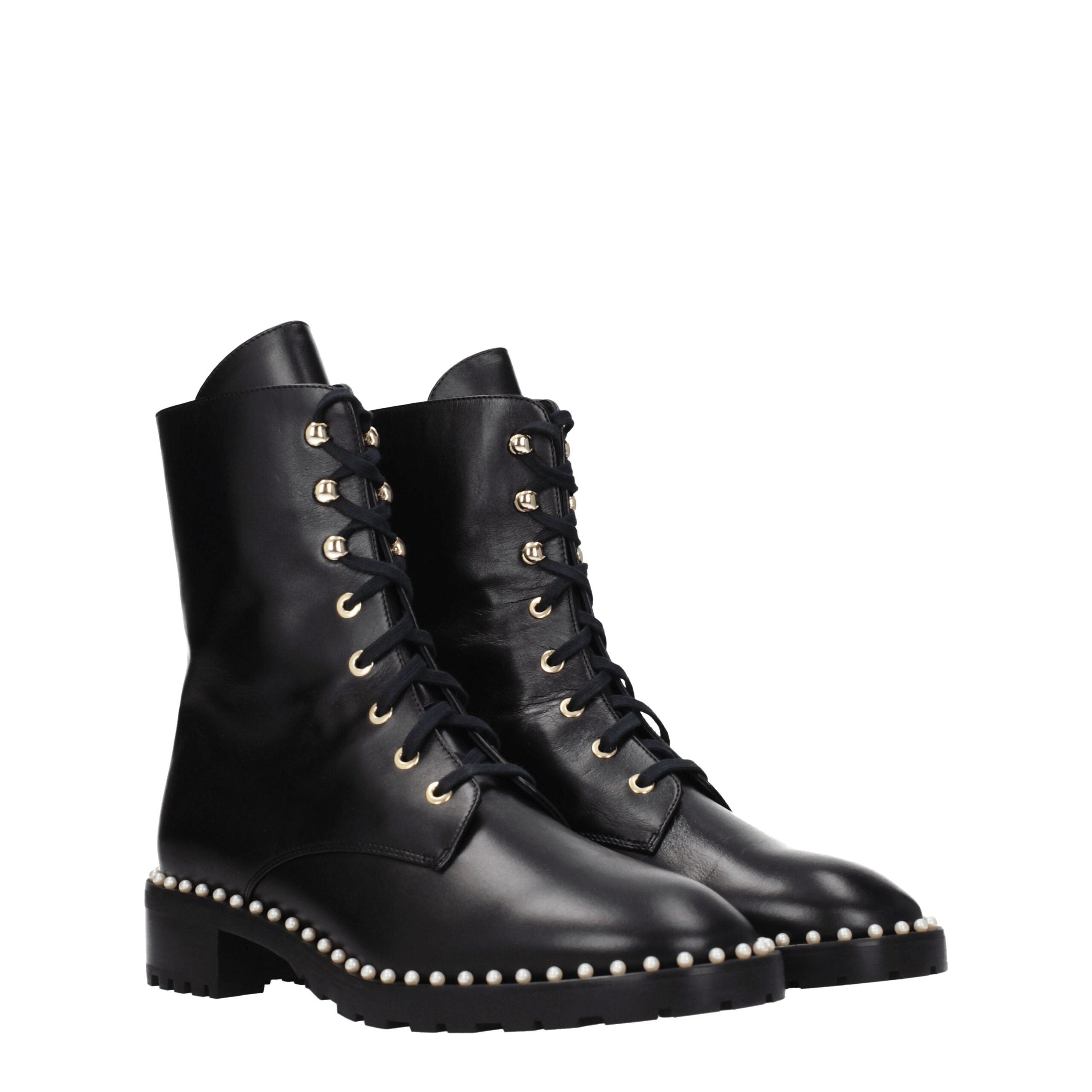 Stuart Weitzman Black Leather Ankle Boots LUNESCAPE