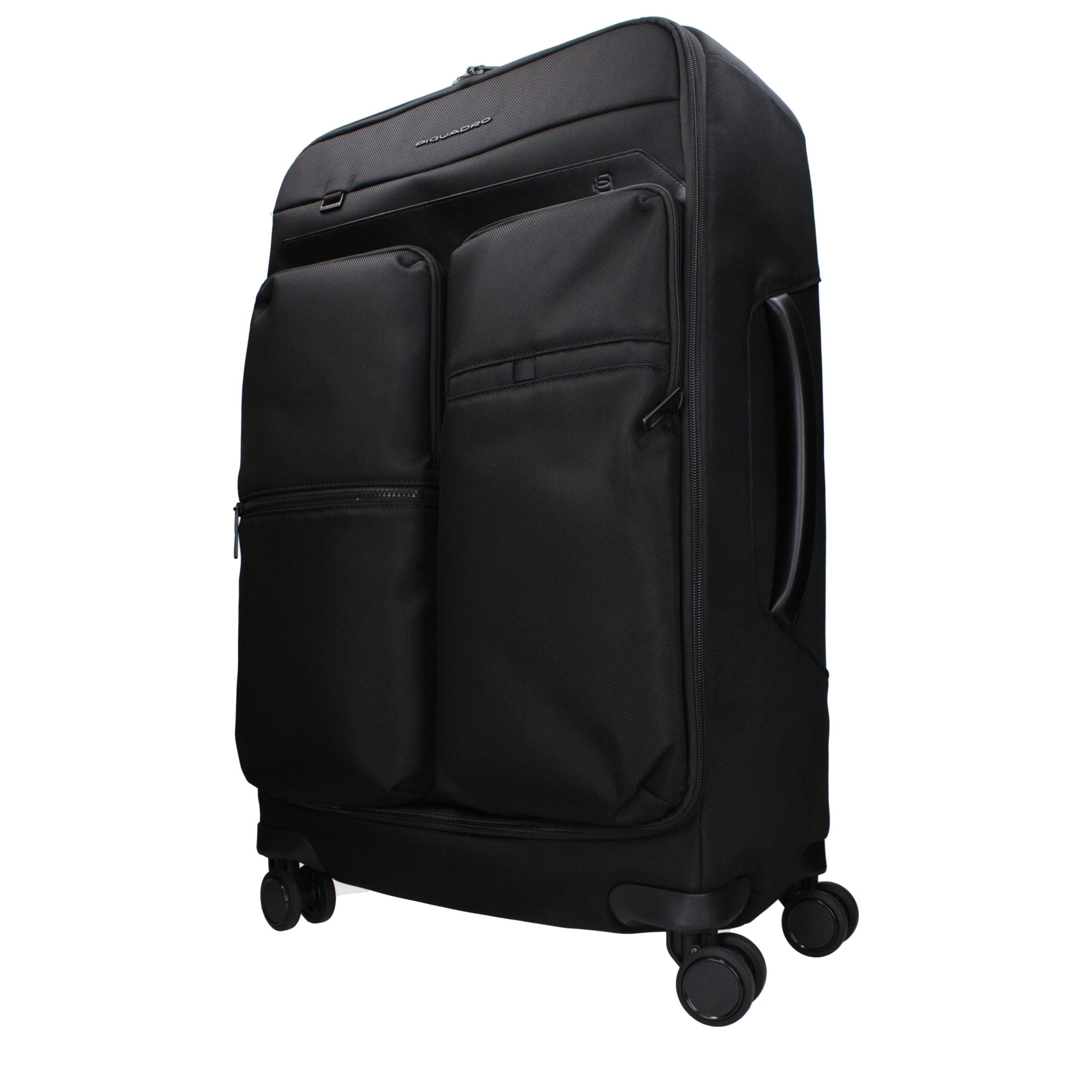 Piquadro Black Soft-Side Carry-On Rolling Suitcase