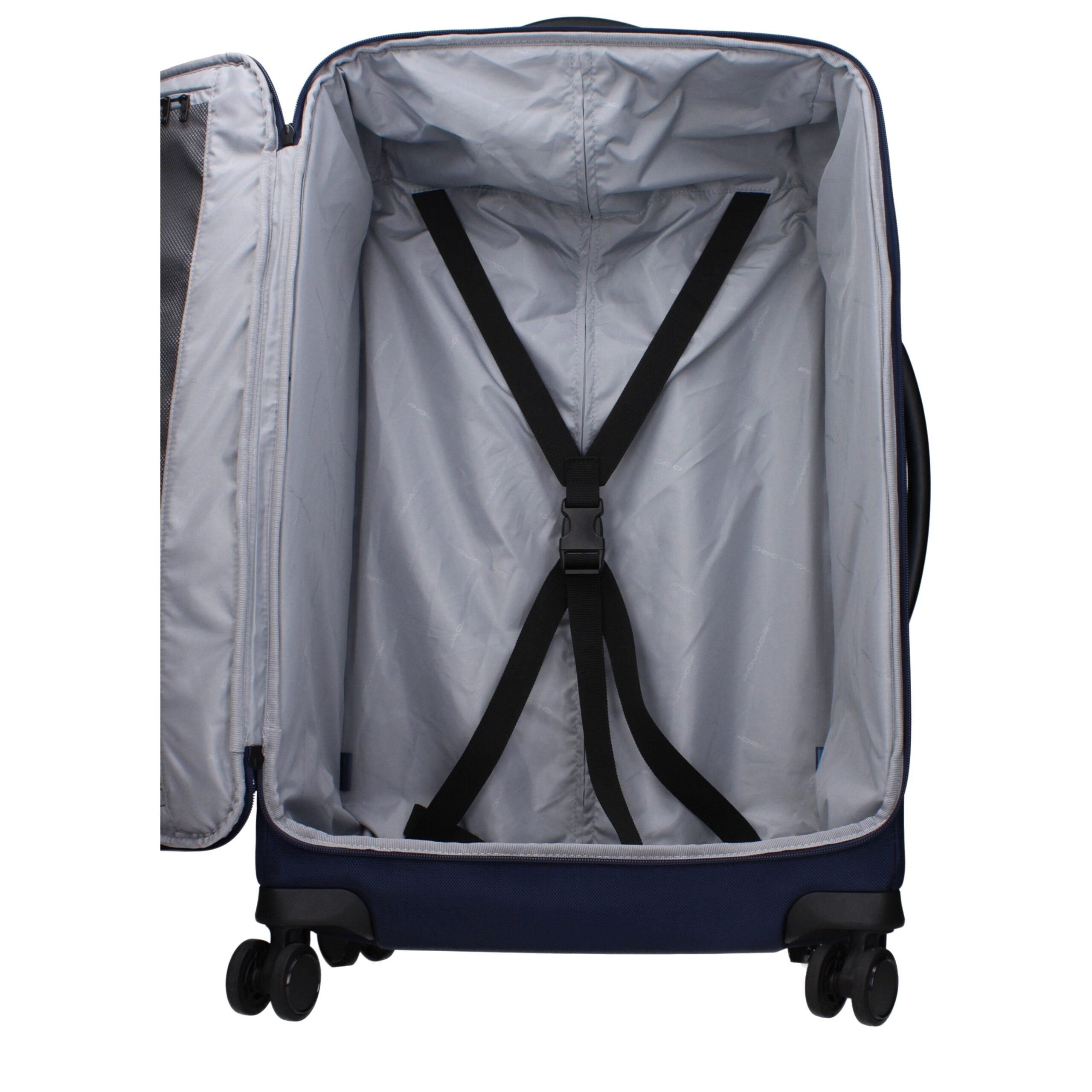 Piquadro Blue Soft-Side Carry-On Rolling Suitcase