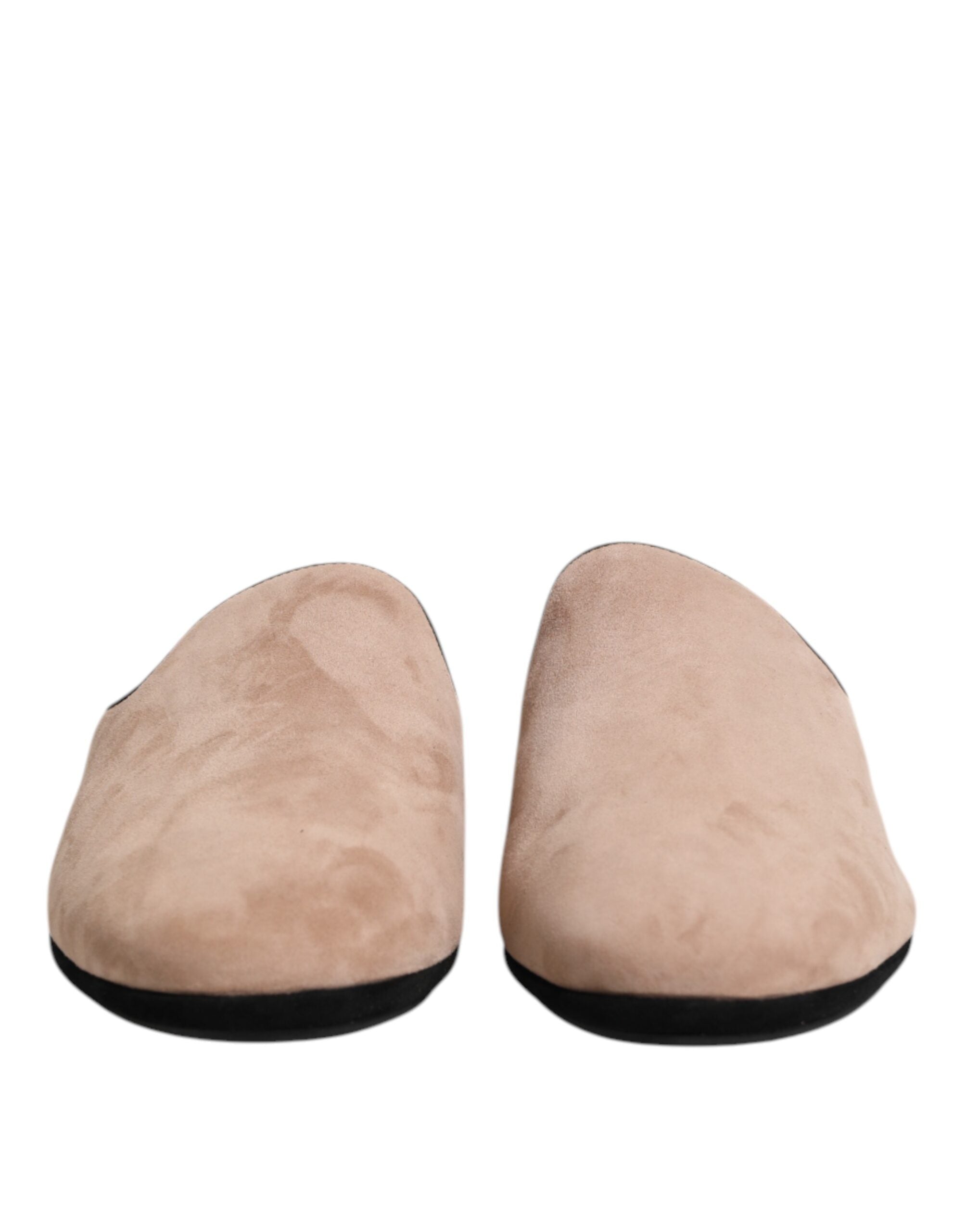 Dolce & Gabbana Beige Suede Leather Slipper