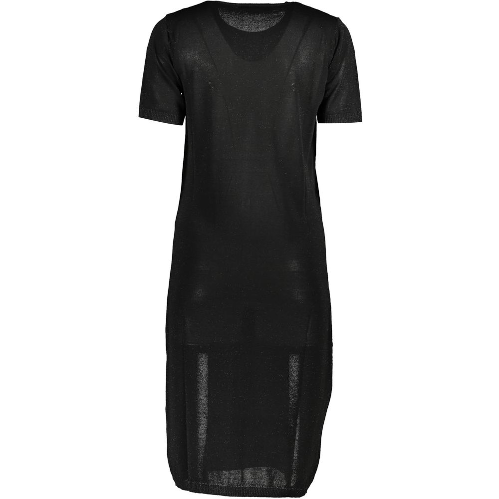 Cavalli Class Black Viscose Dress LUNESCAPE