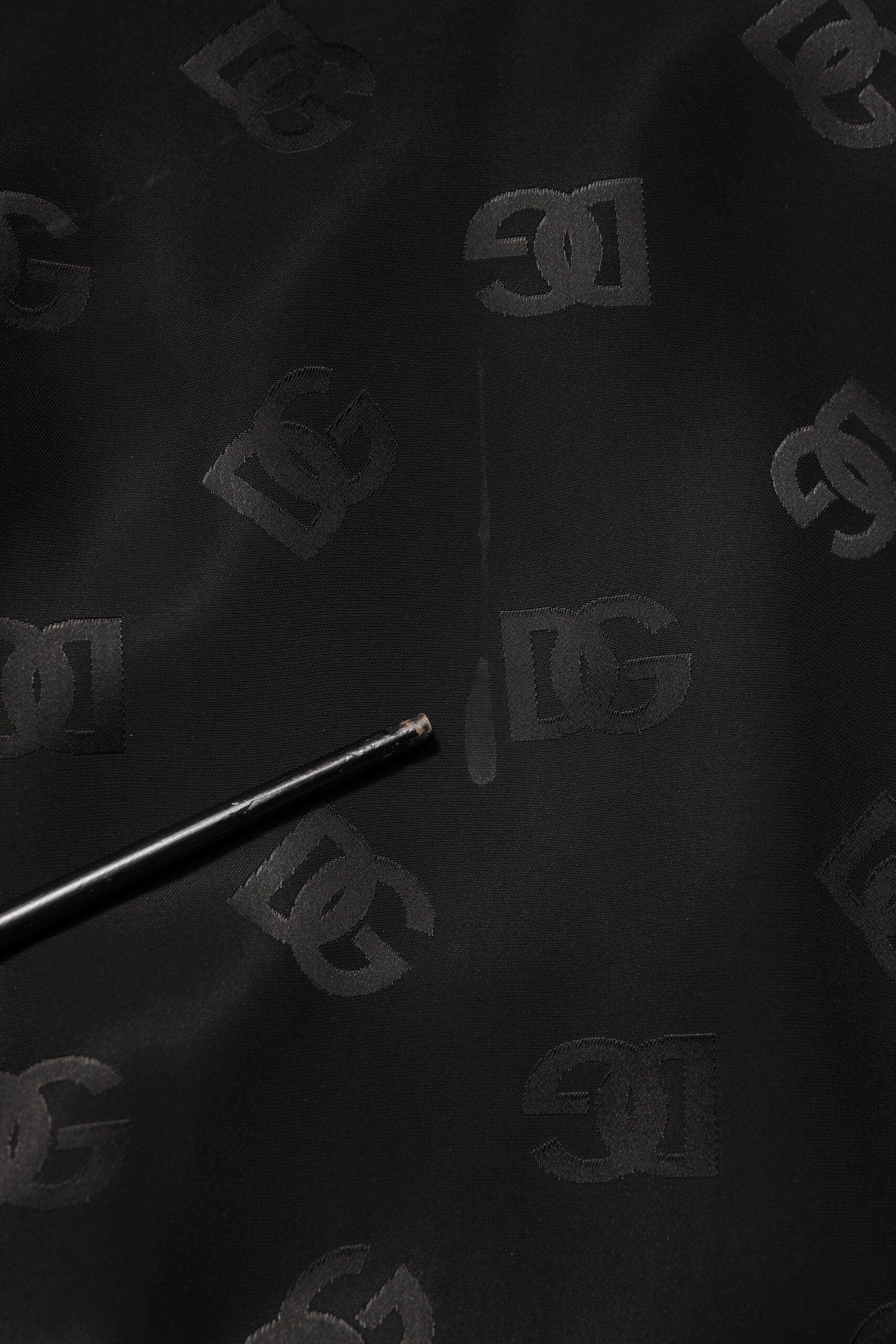 Dolce & Gabbana Black Logo Monogram Coat