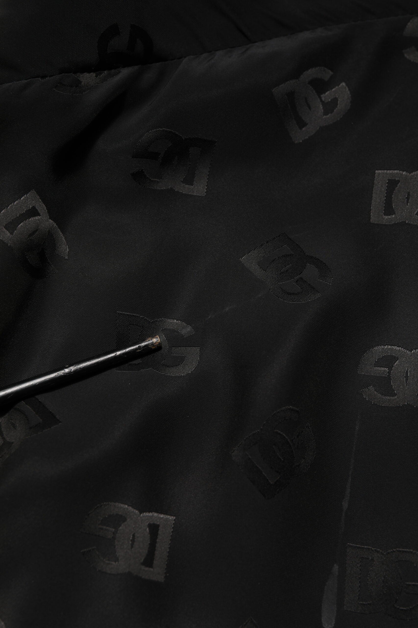 Dolce & Gabbana Black Logo Monogram Coat