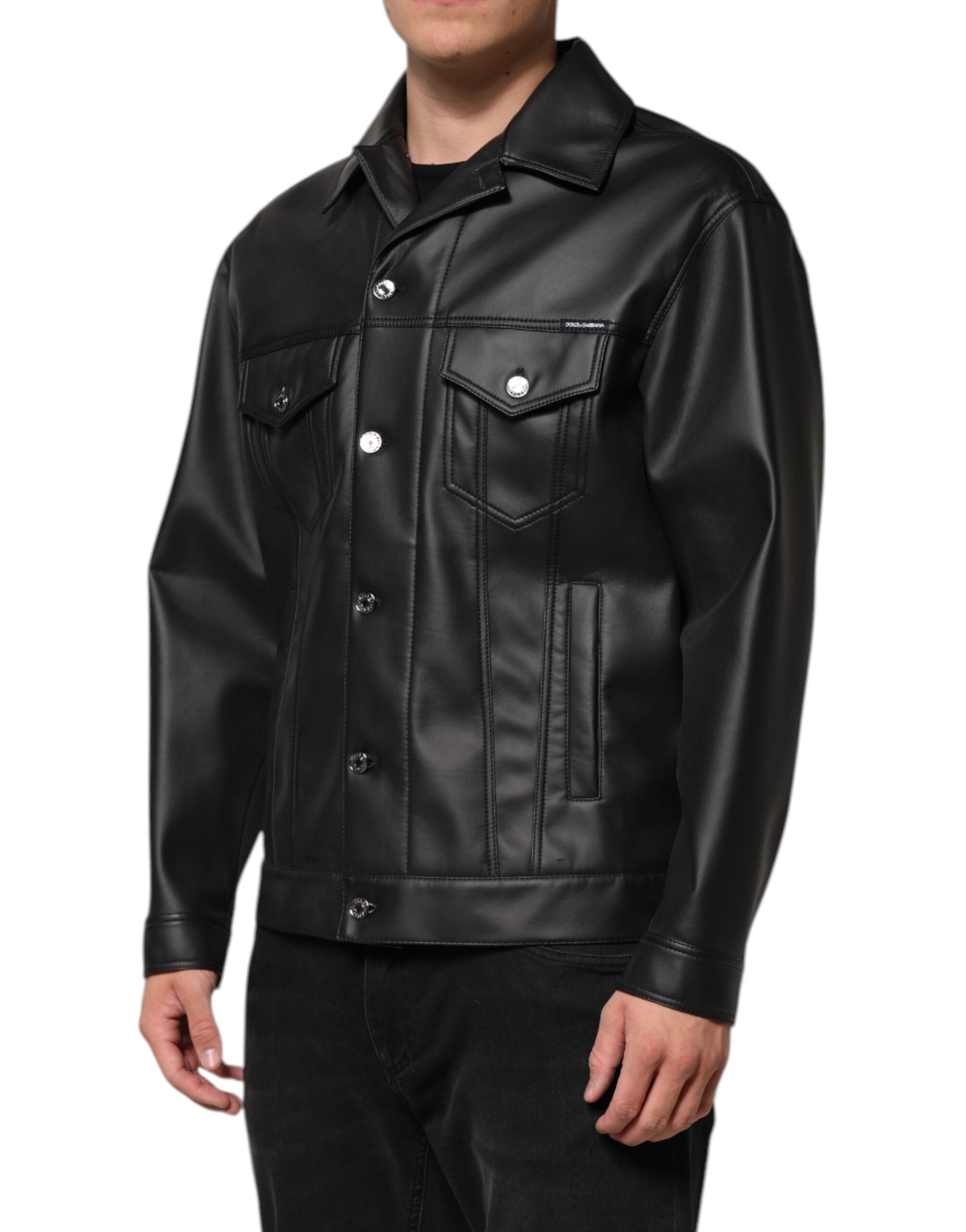 Dolce & Gabbana Black Biker Jacket