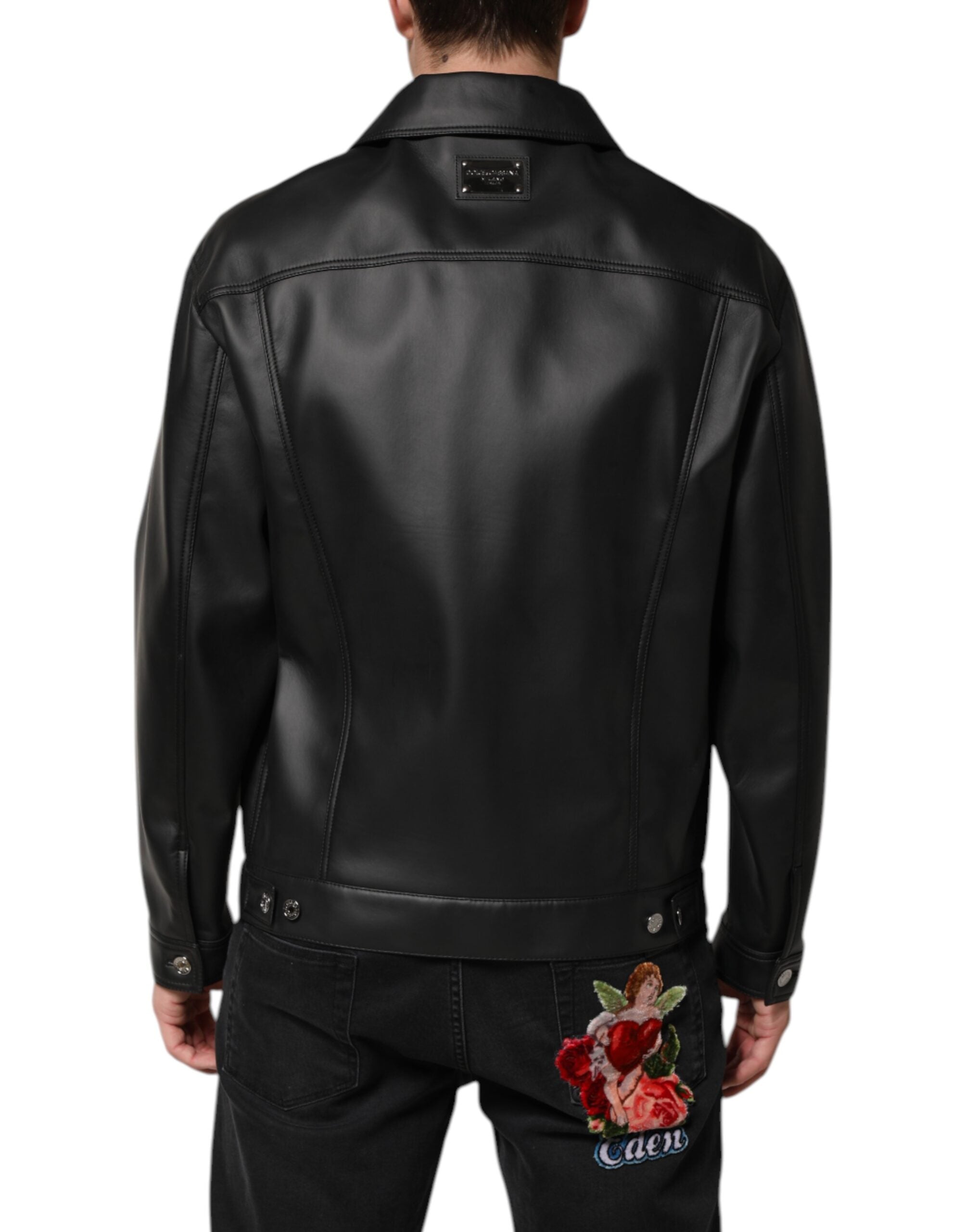 Dolce & Gabbana Black Biker Jacket