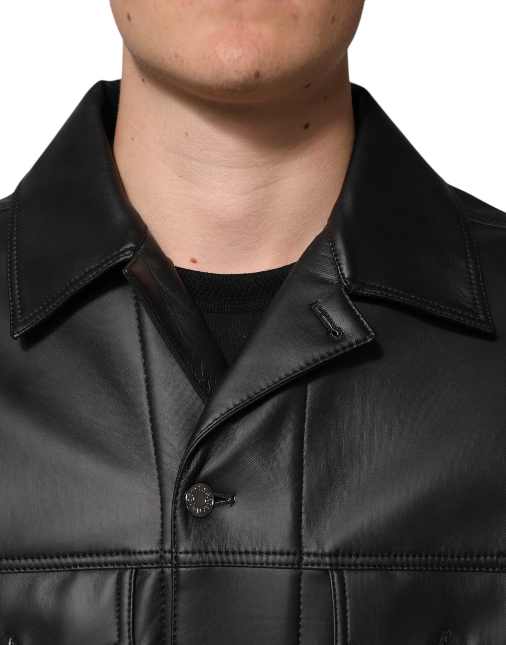 Dolce & Gabbana Black Biker Jacket